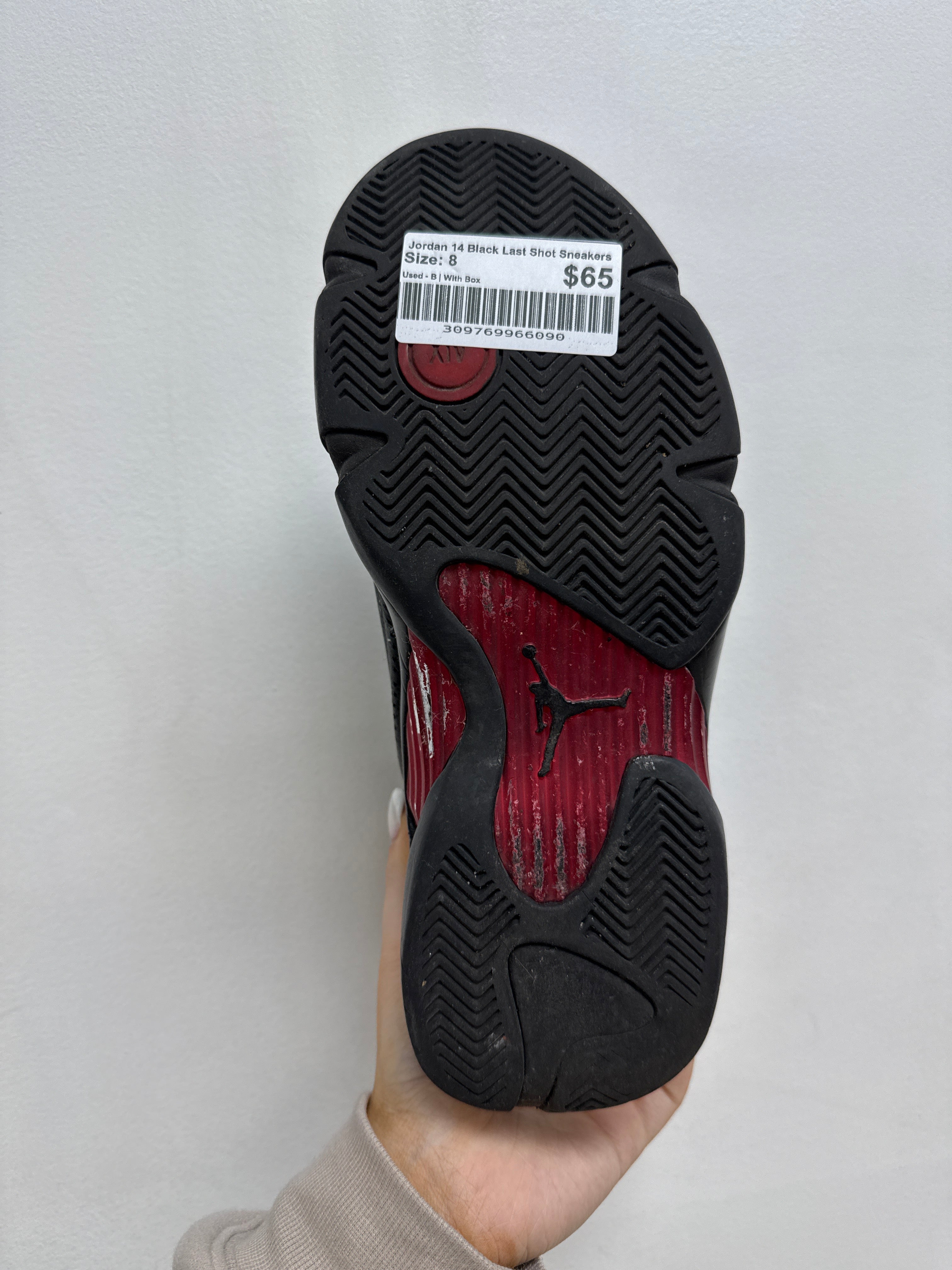 Jordan 14 Black Last Shot Sneakers