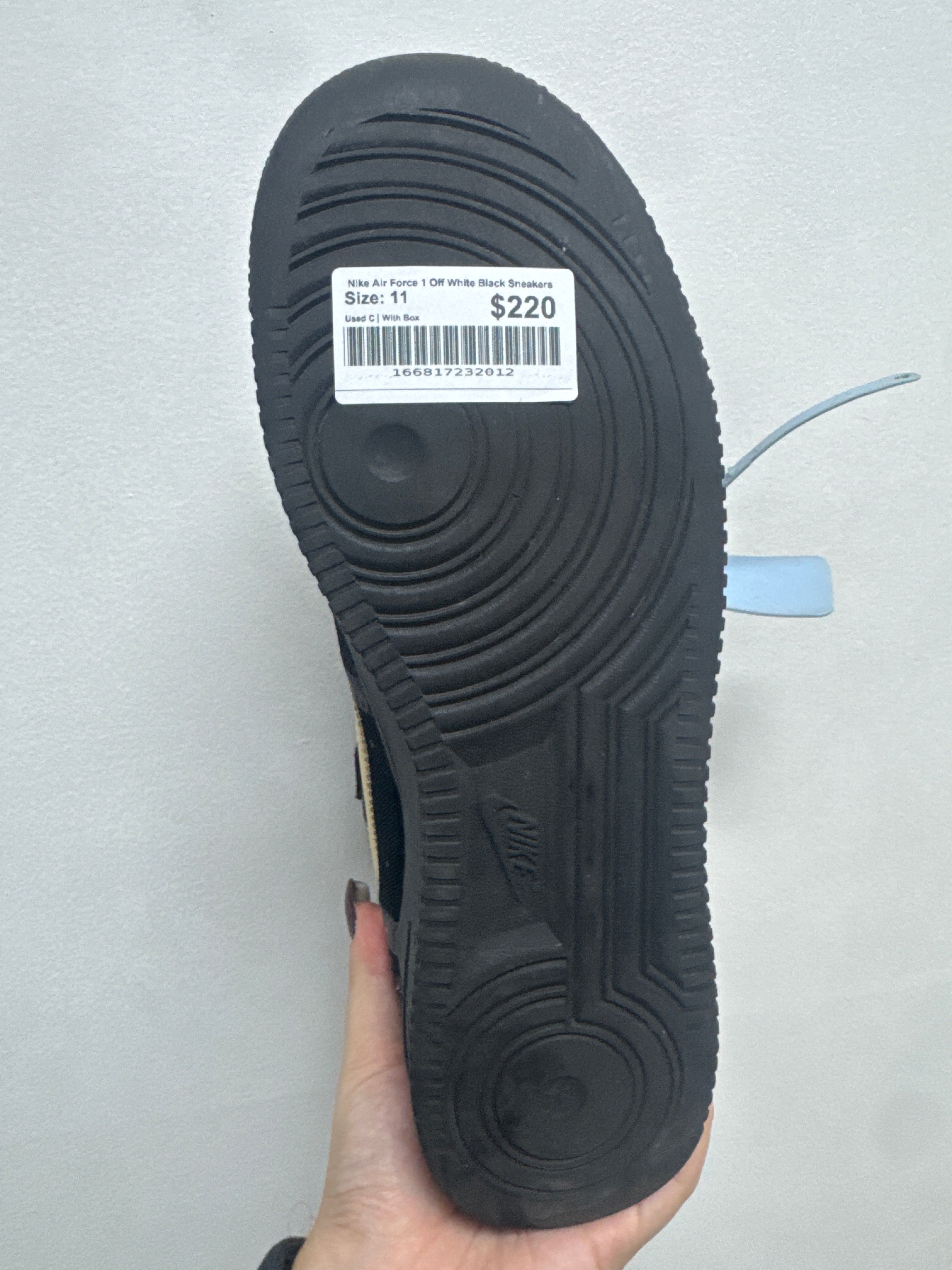 Nike Air Force 1 Off White Black Sneakers