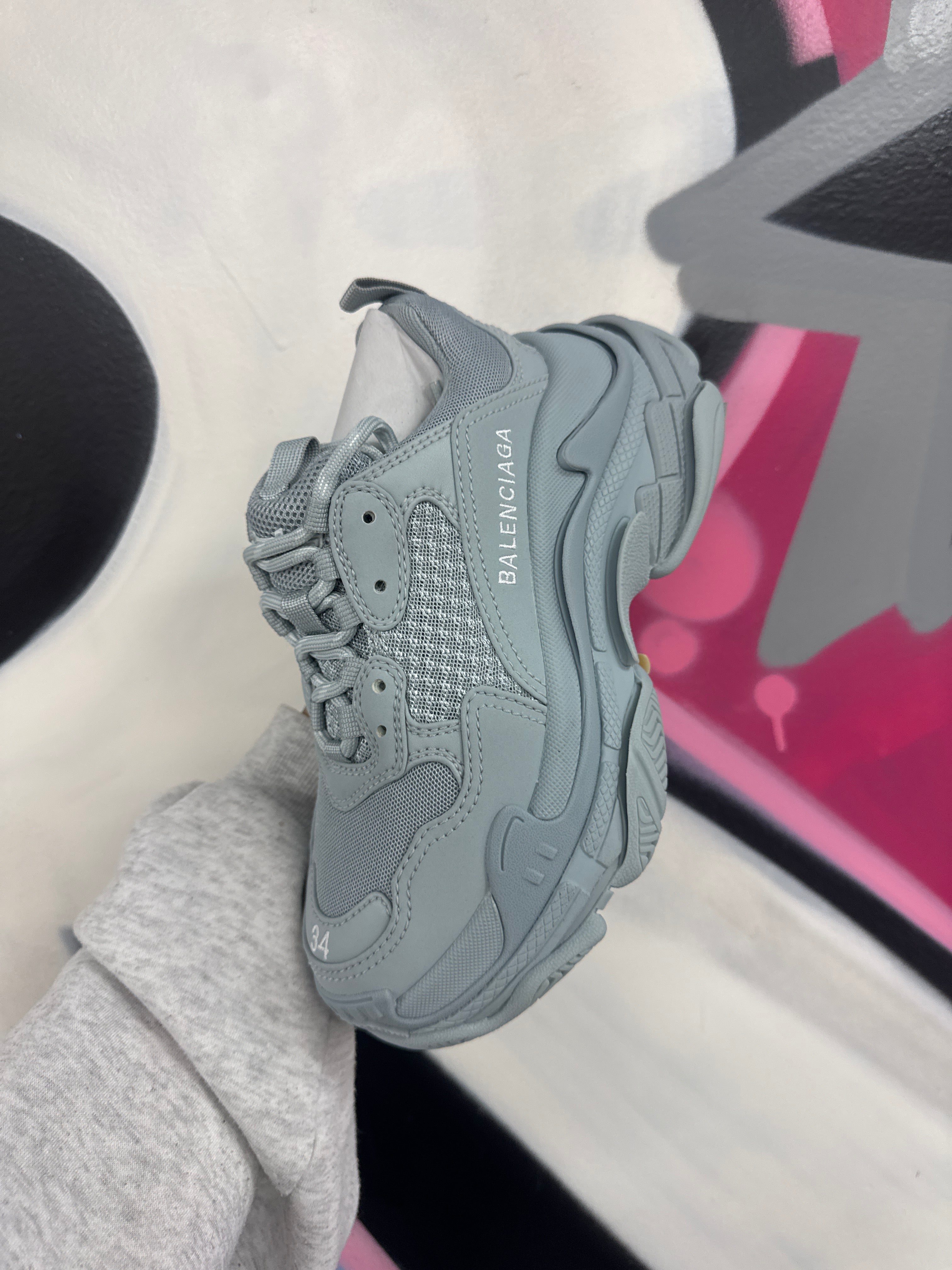 Balenciaga Triple S Baby Blue (4) New With Box