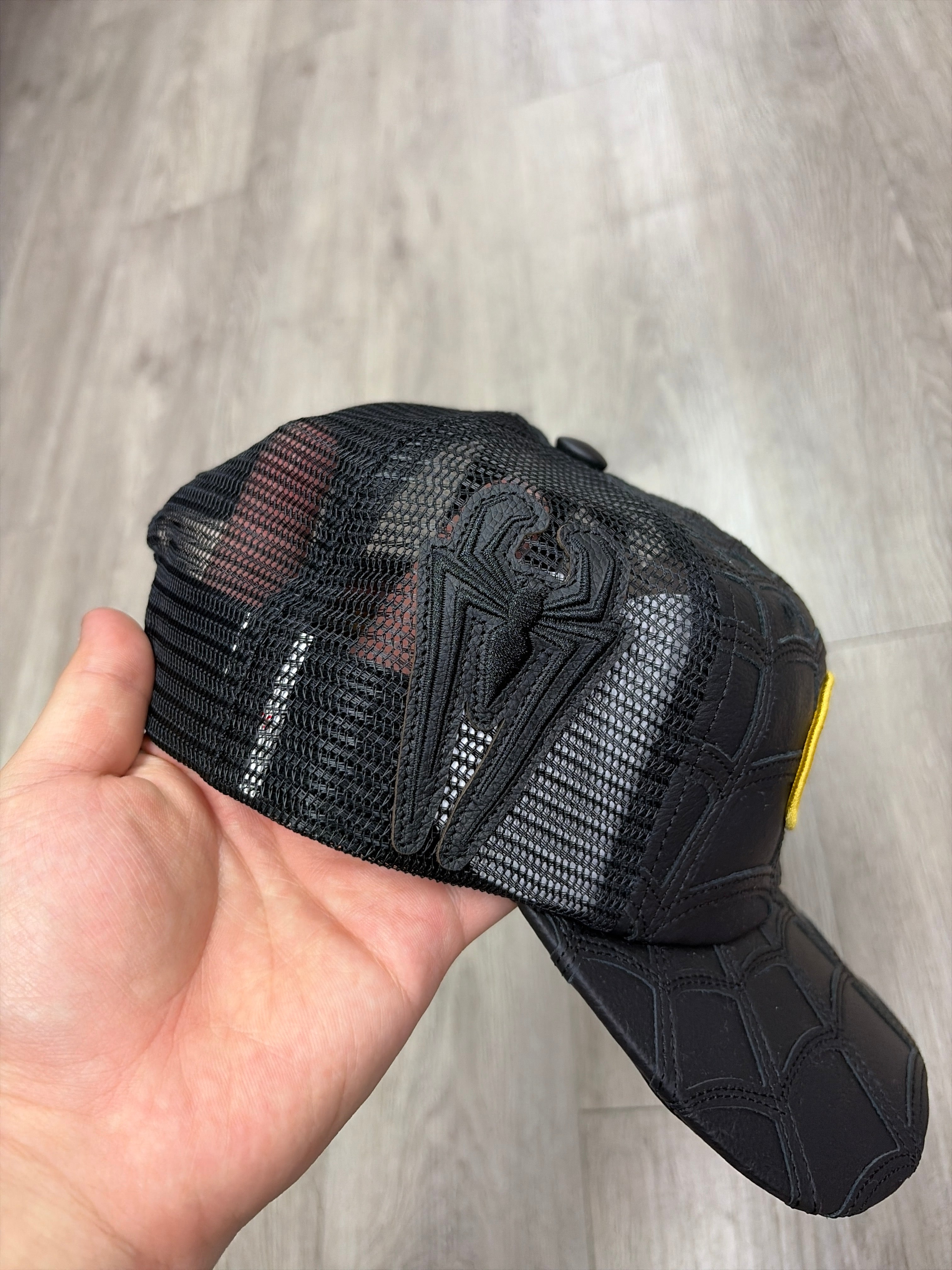 Supreme x Vanson x Spiderman Mesh Black 6 Panel Hat