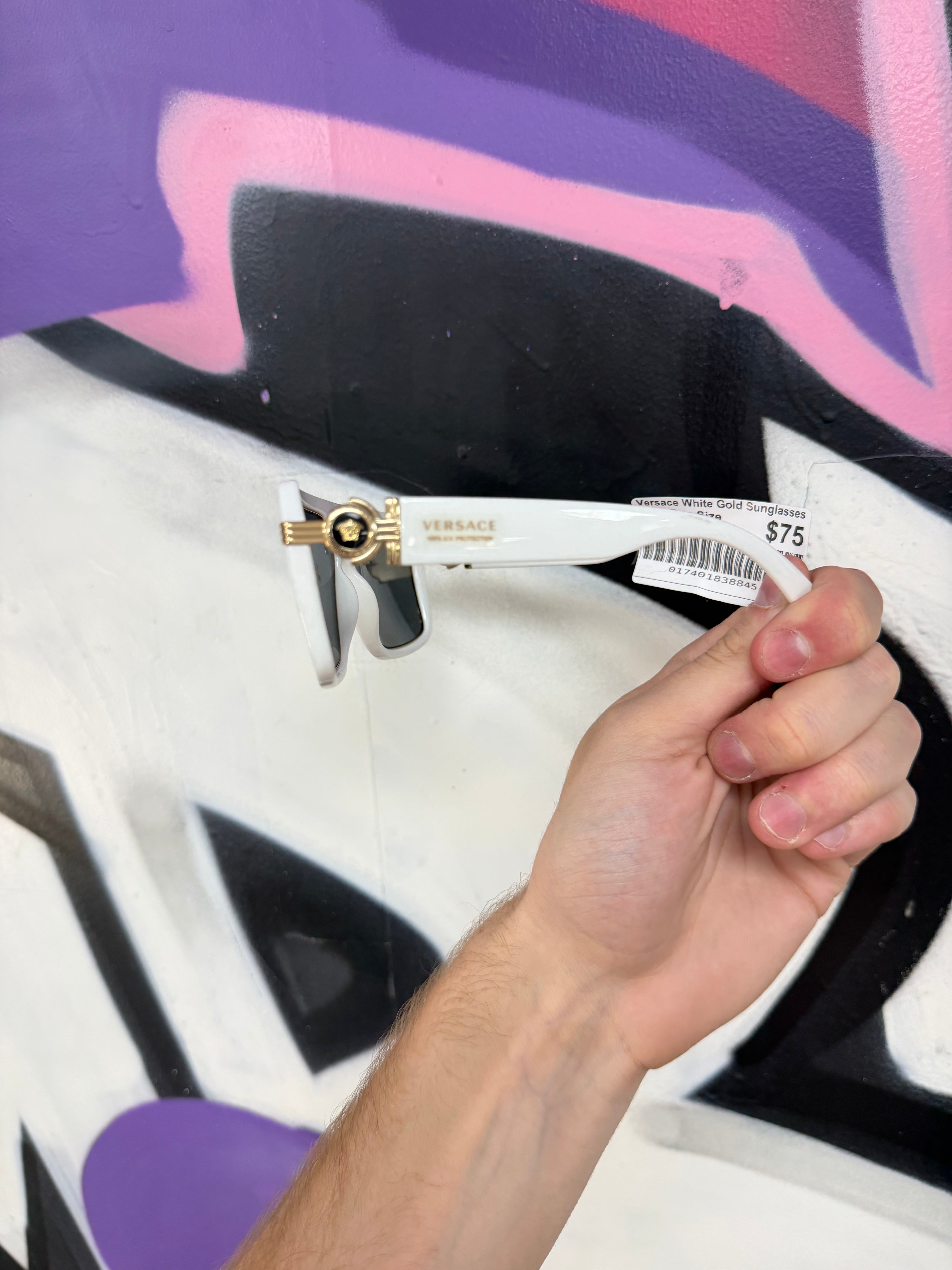 Versace White Gold Sunglasses