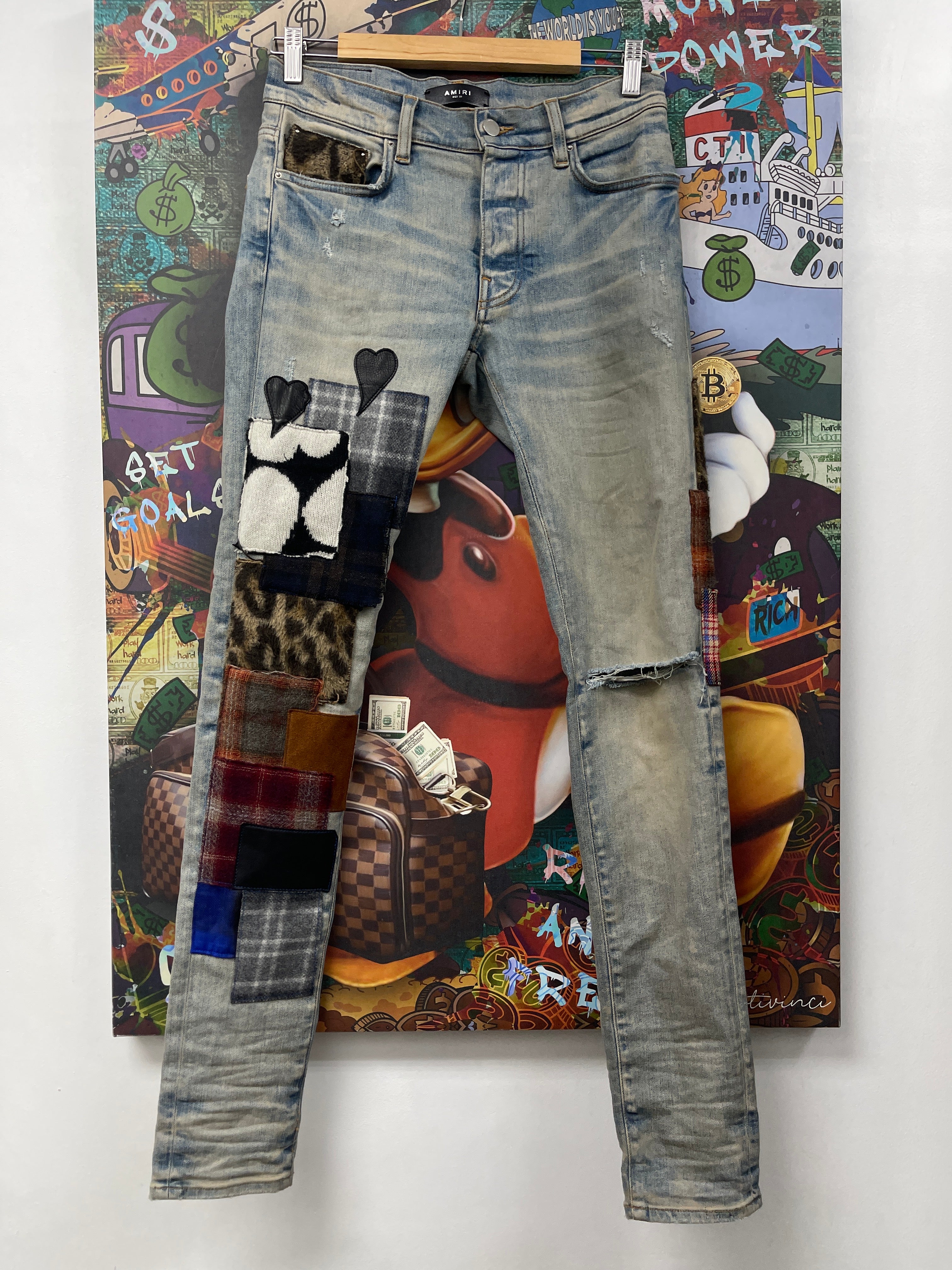 Amiri Light Wash Lumberjack Jeans