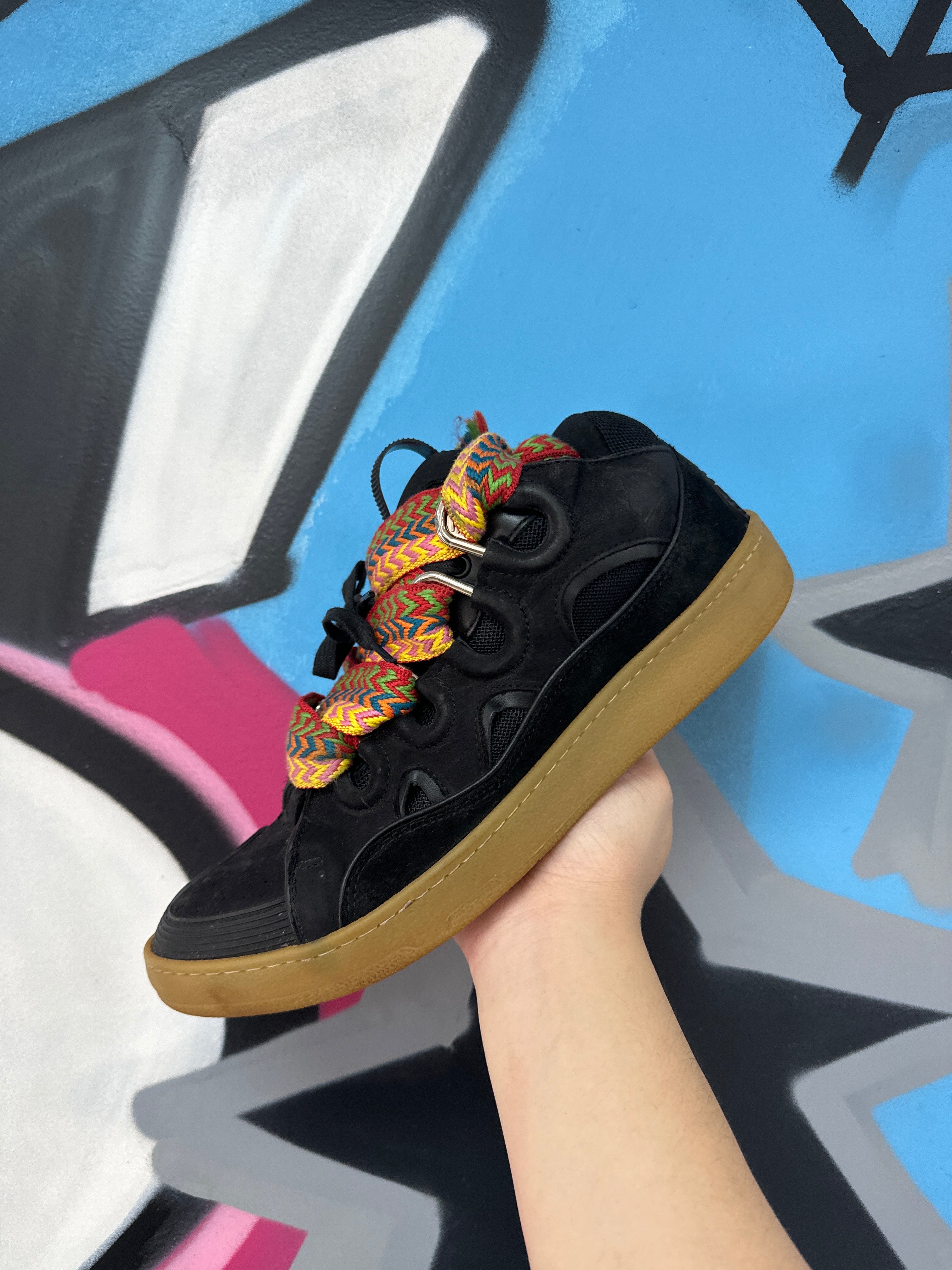 Lanvin Curbs Black Multi Sneakers