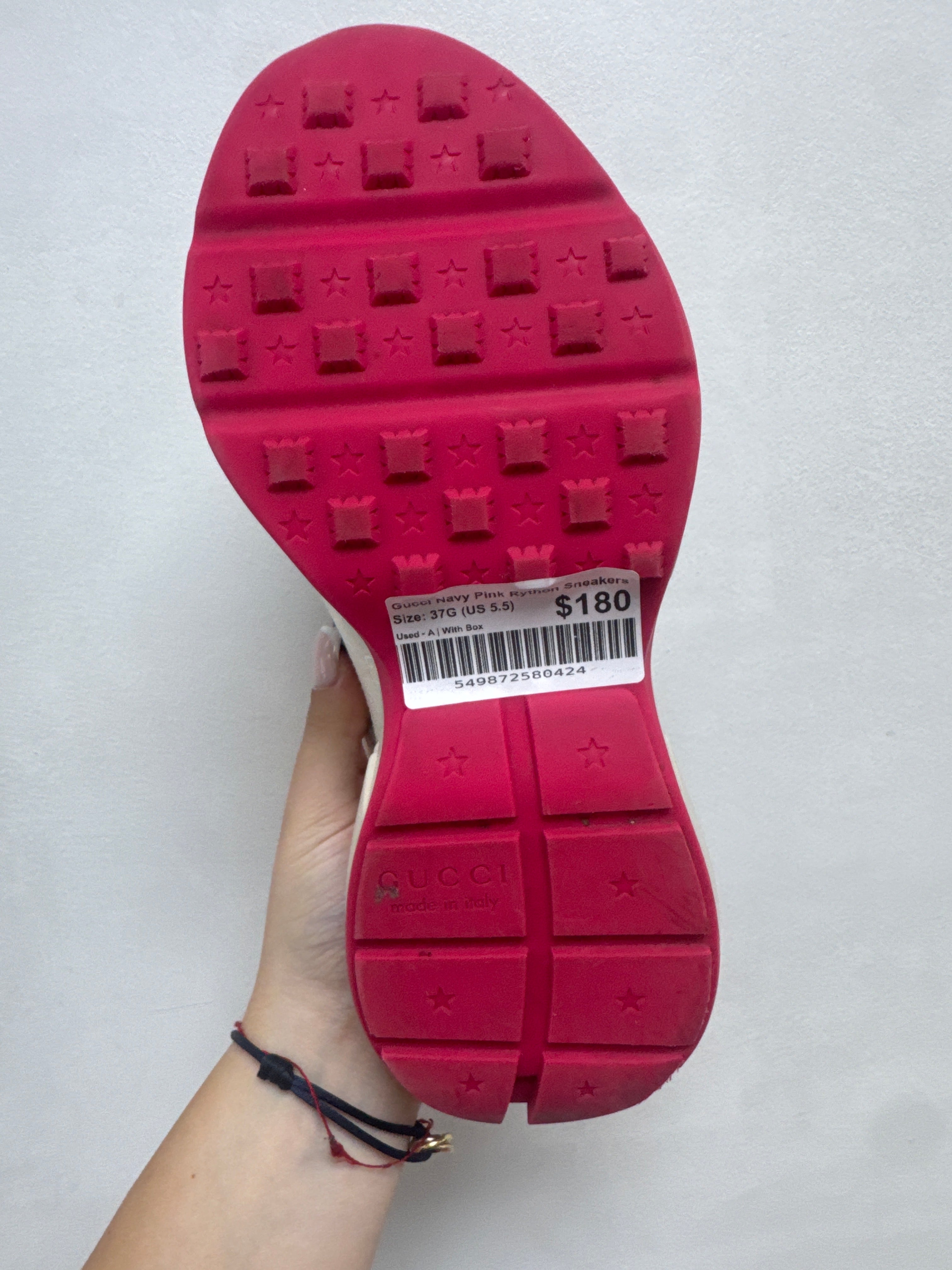 Gucci Navy Pink Rython Sneakers