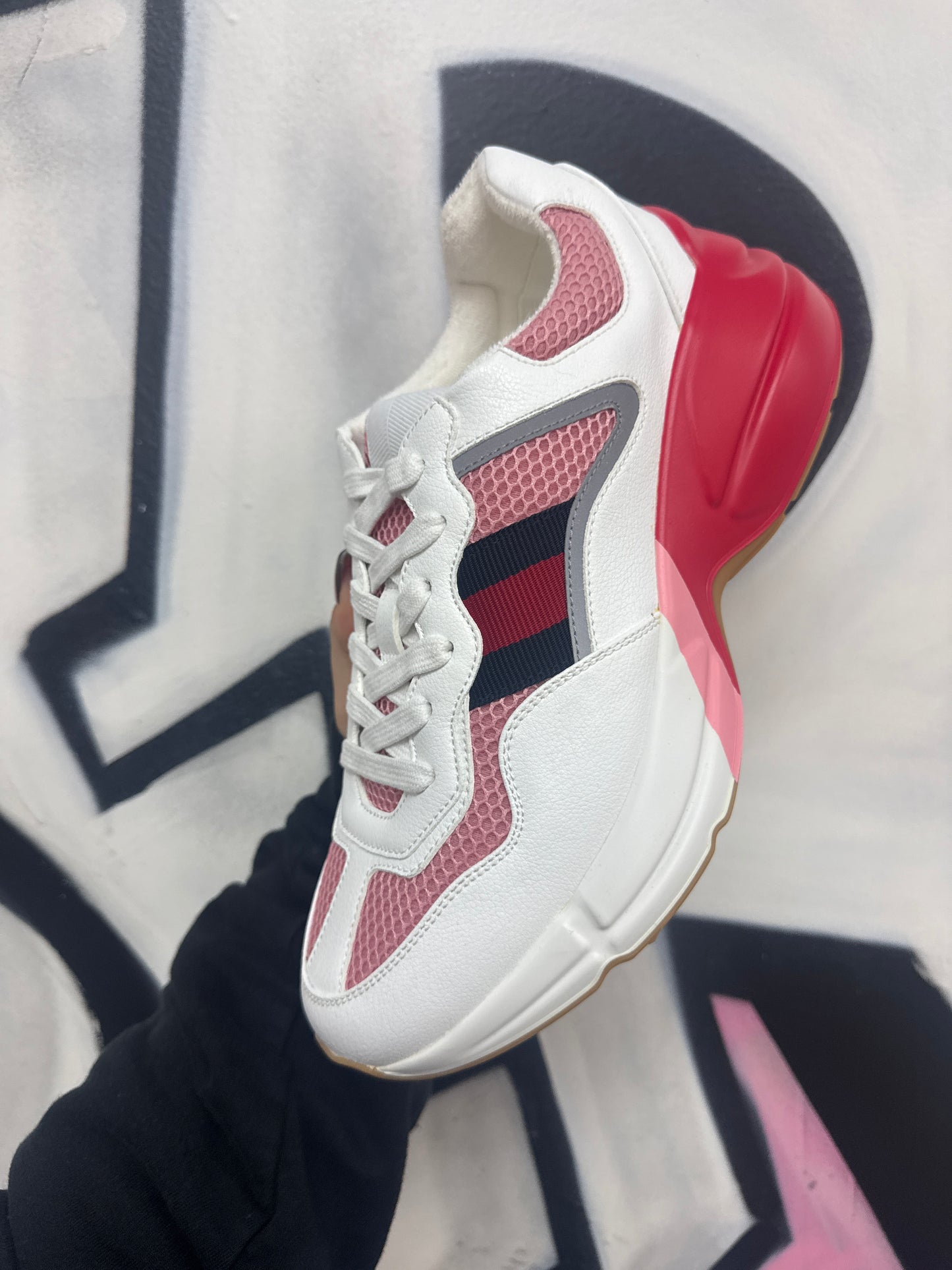 Gucci Rython Red White Pink Sneaker