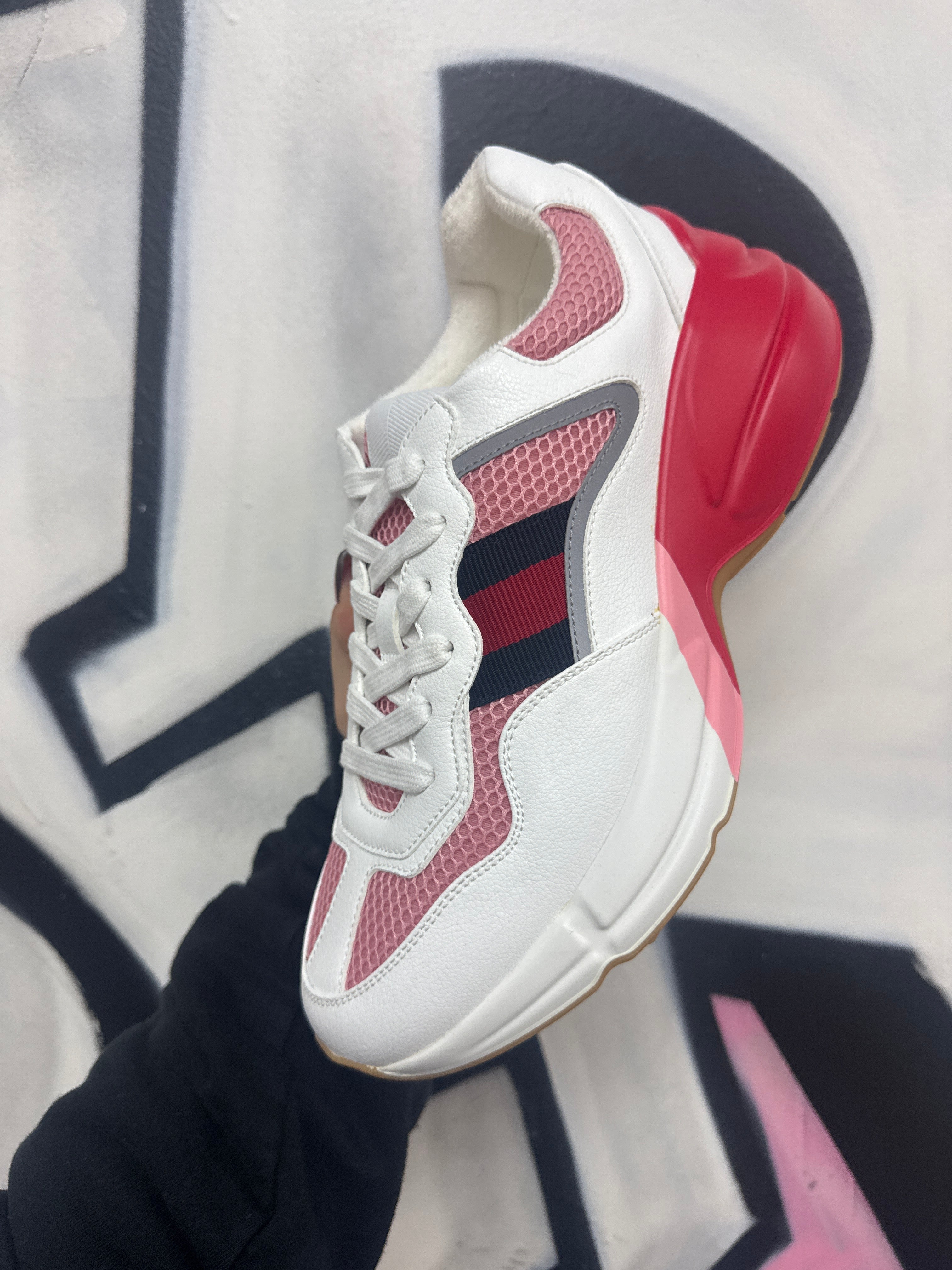 Gucci Rython Red White Pink Sneaker