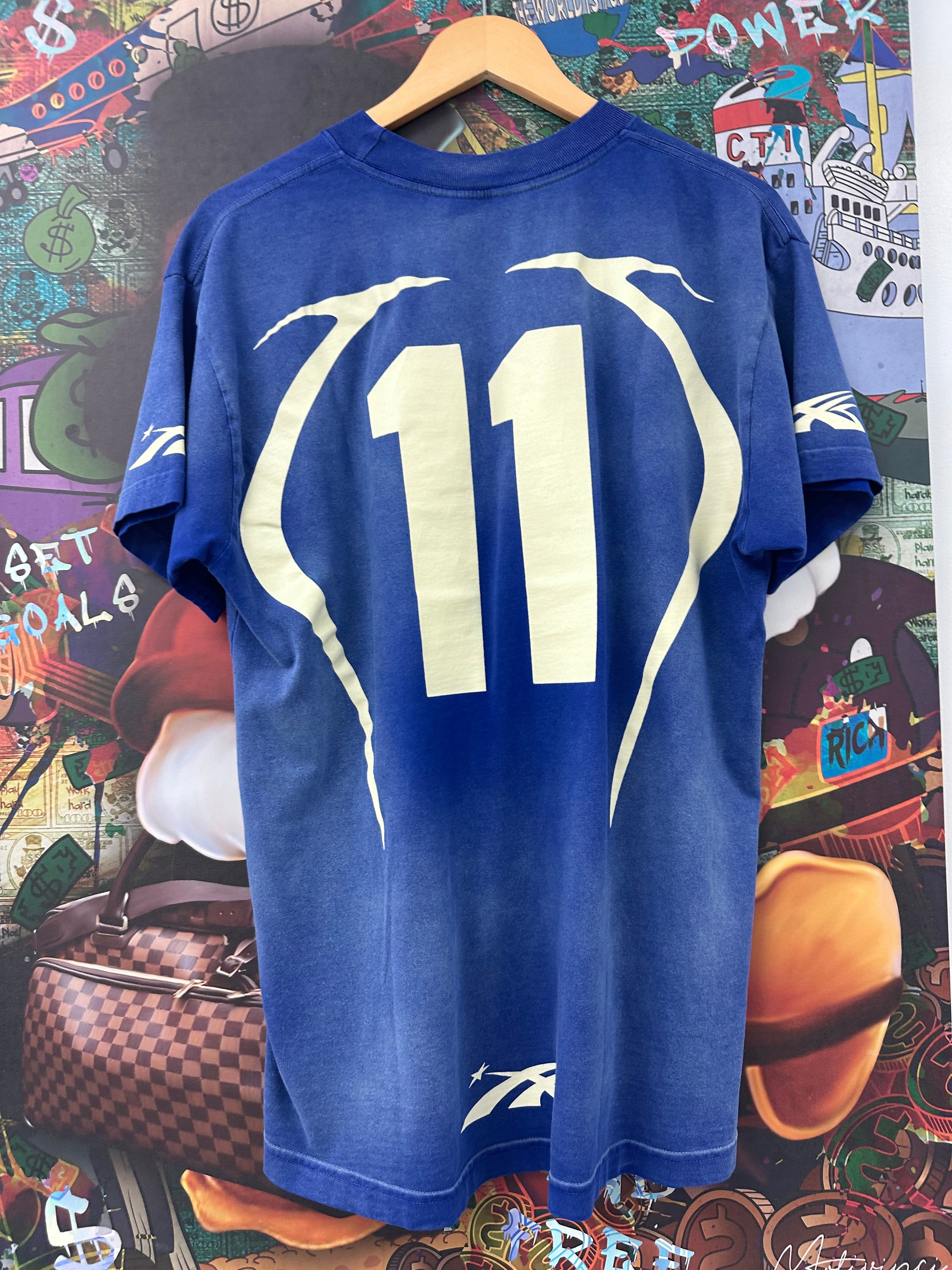 Hellstar 7 On 7 Tee Blue  New Large In Plastic