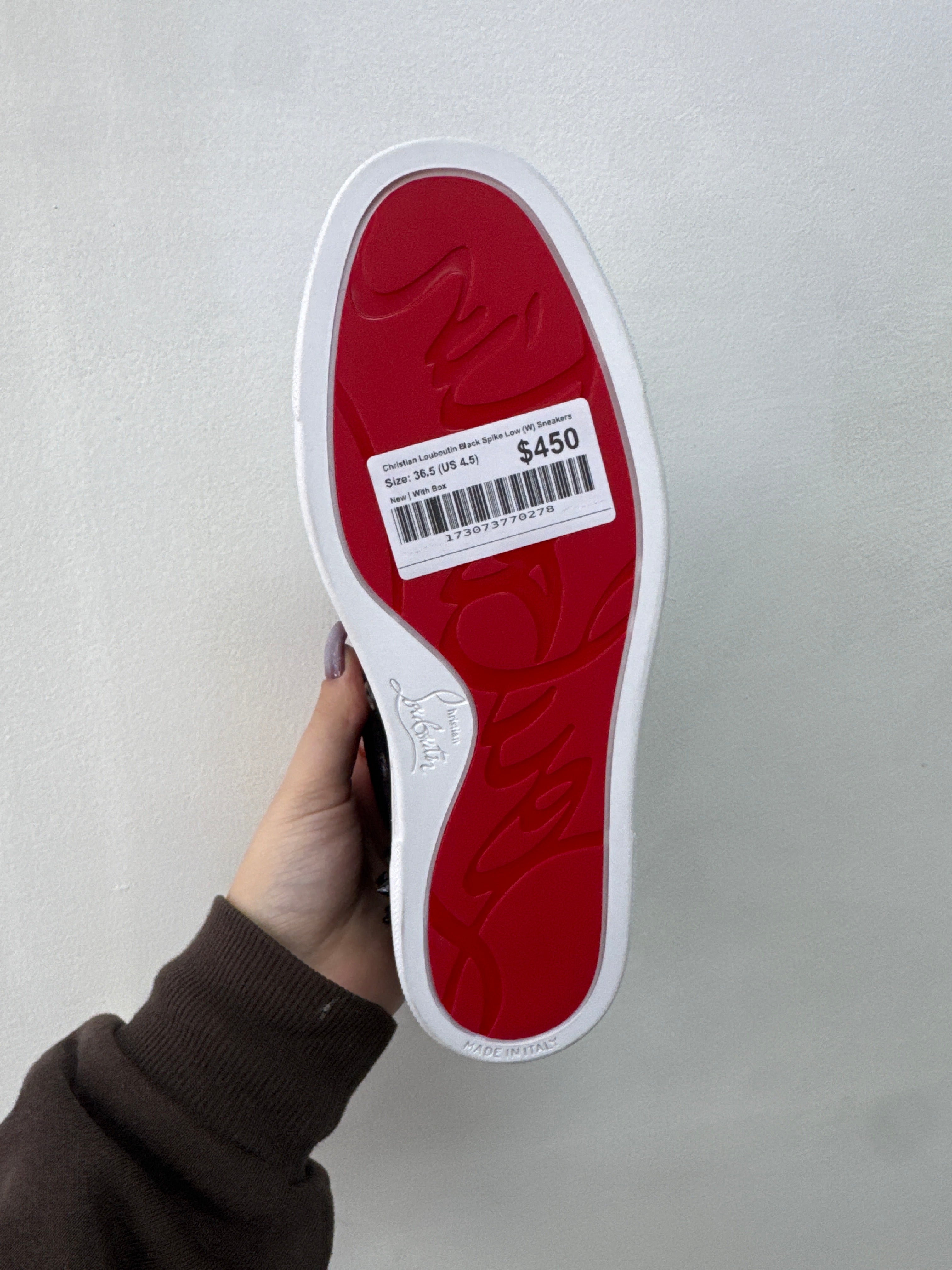 Christian Louboutin Black Spike Low (W) Sneakers