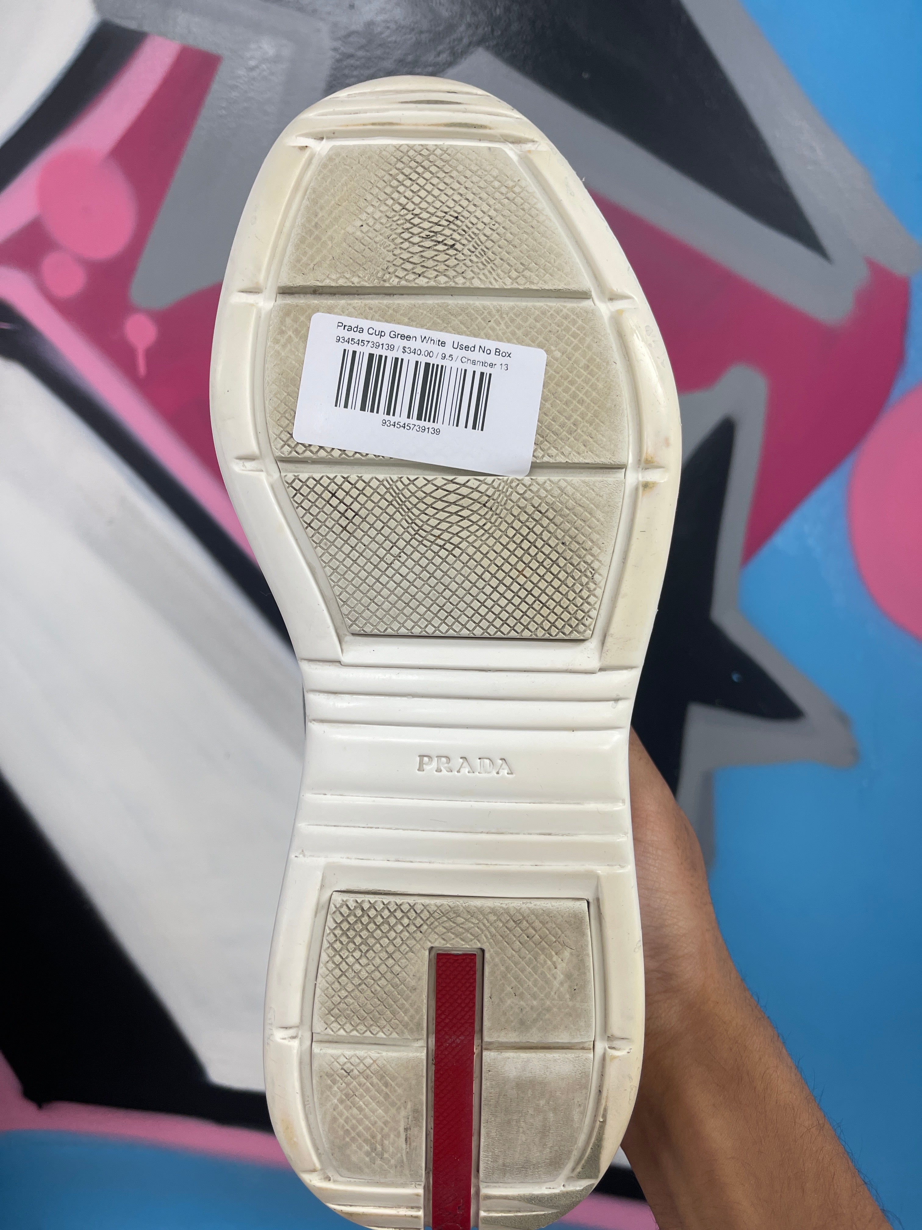 Prada Cup Green White  Used No Box