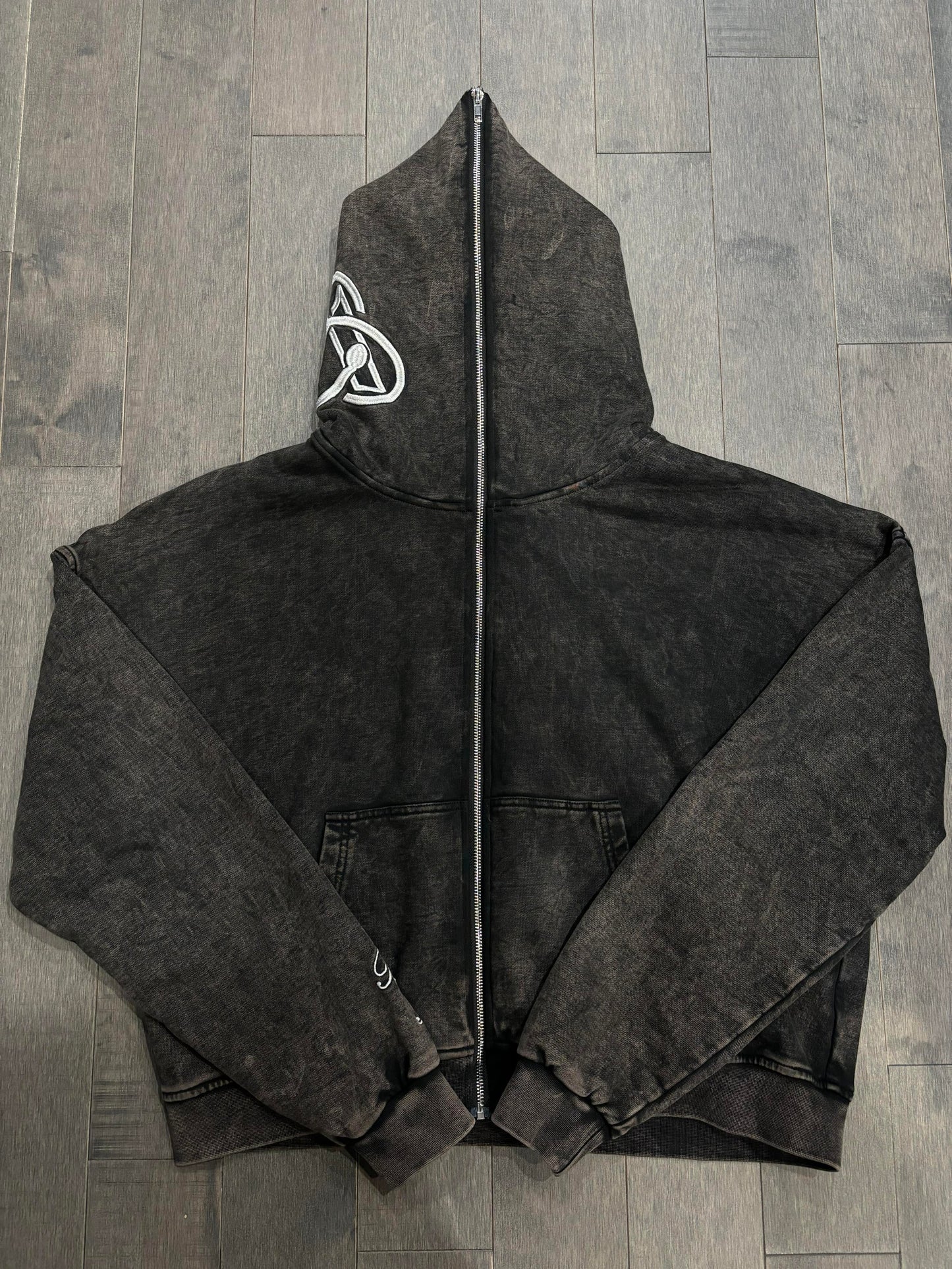 Chamber 13 Full Zip Hoodie Acid Wash