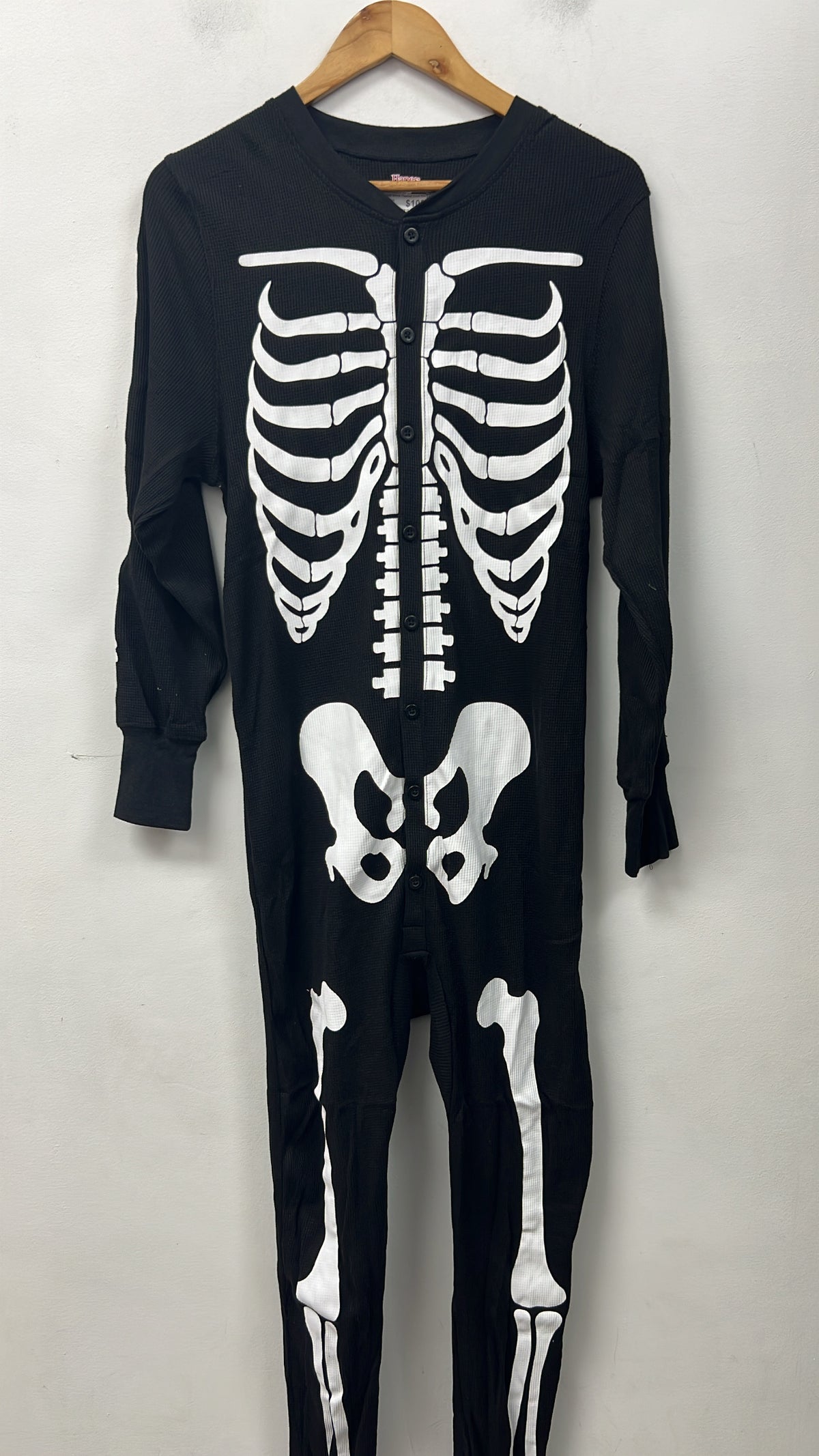 Supreme Black White Bones Thermal Union Suit