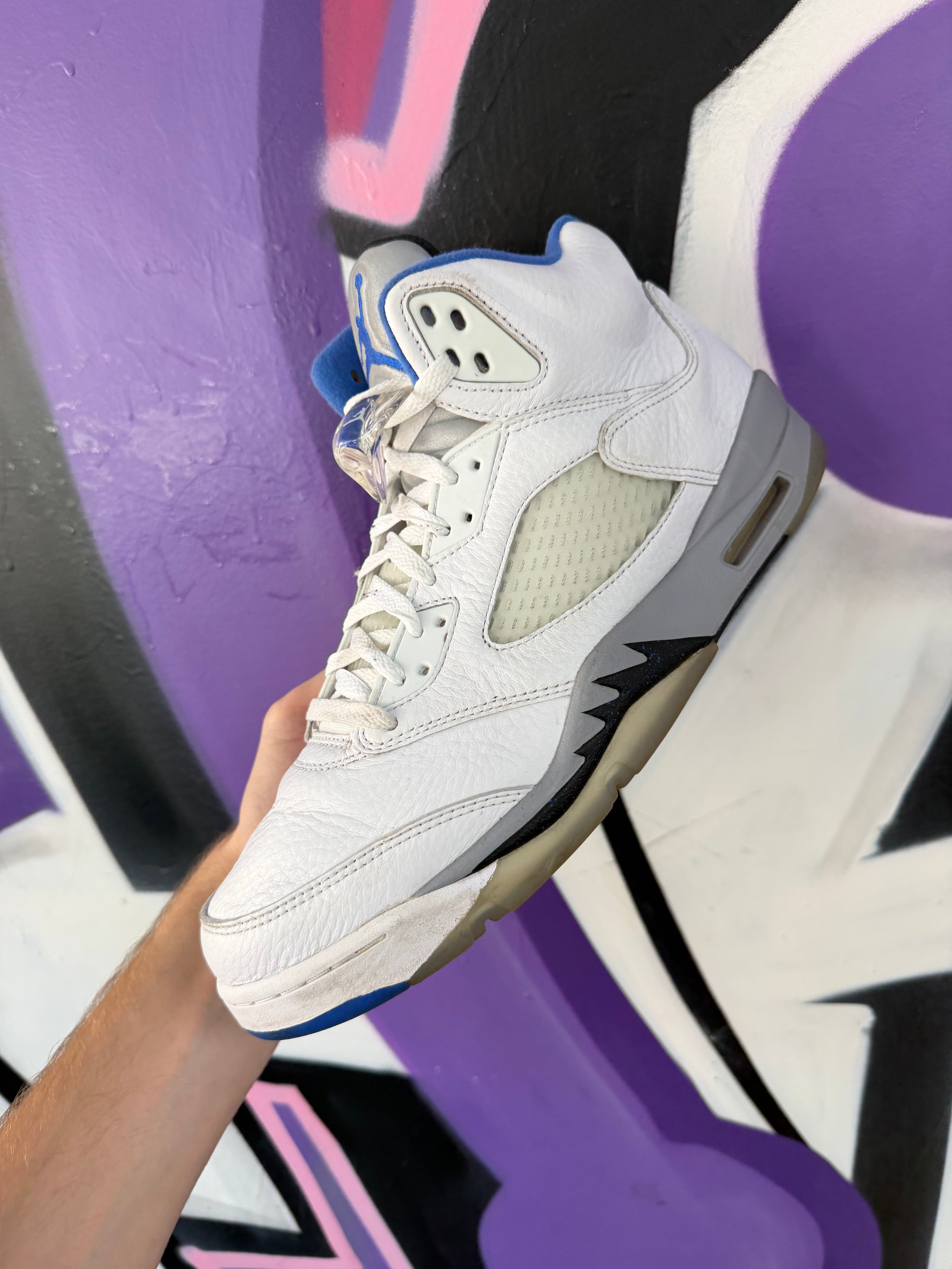 Jordan 5 White Stealth Sneakers