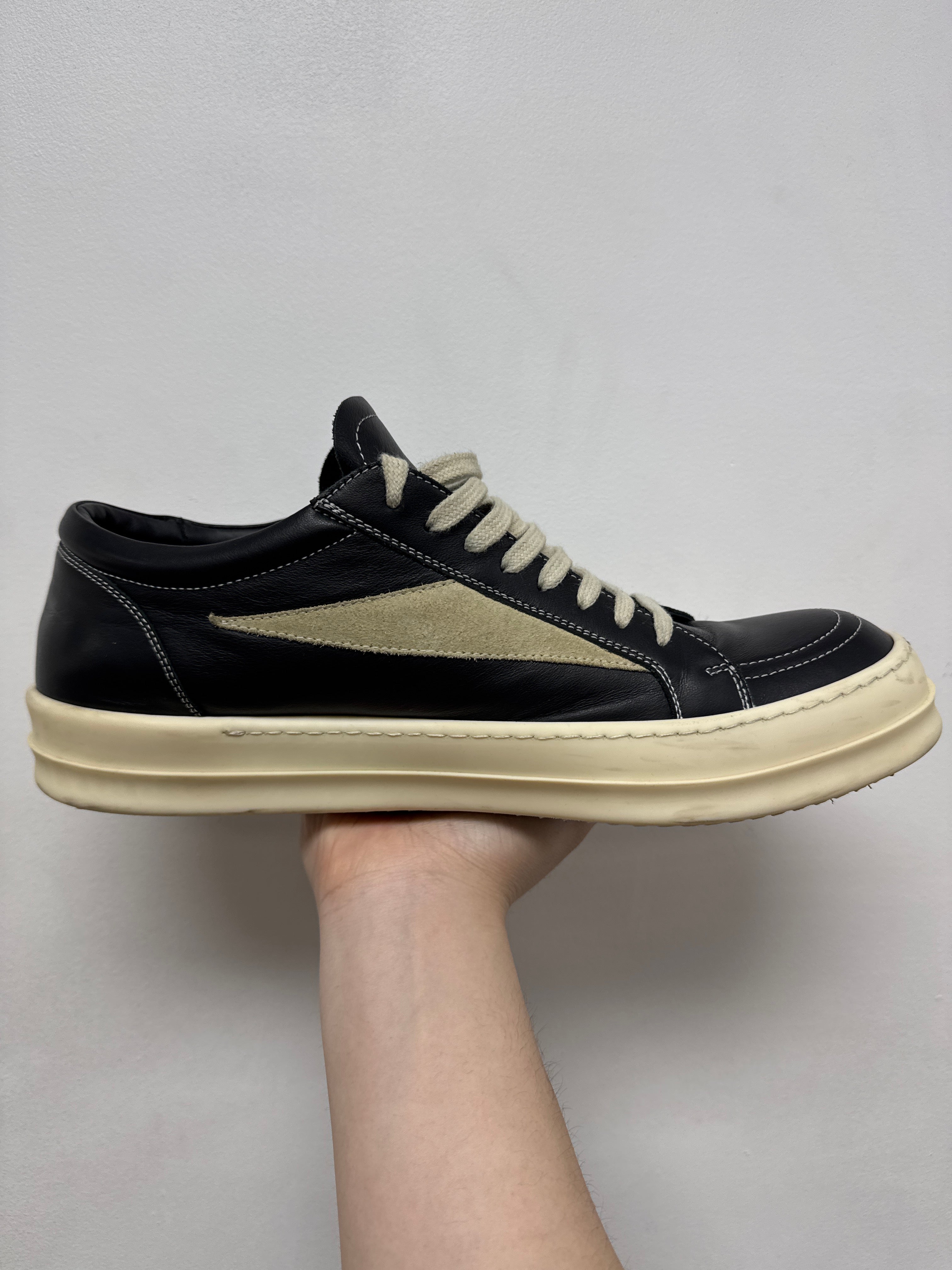 Rick Owens Black Mainline Vintage Sneakers