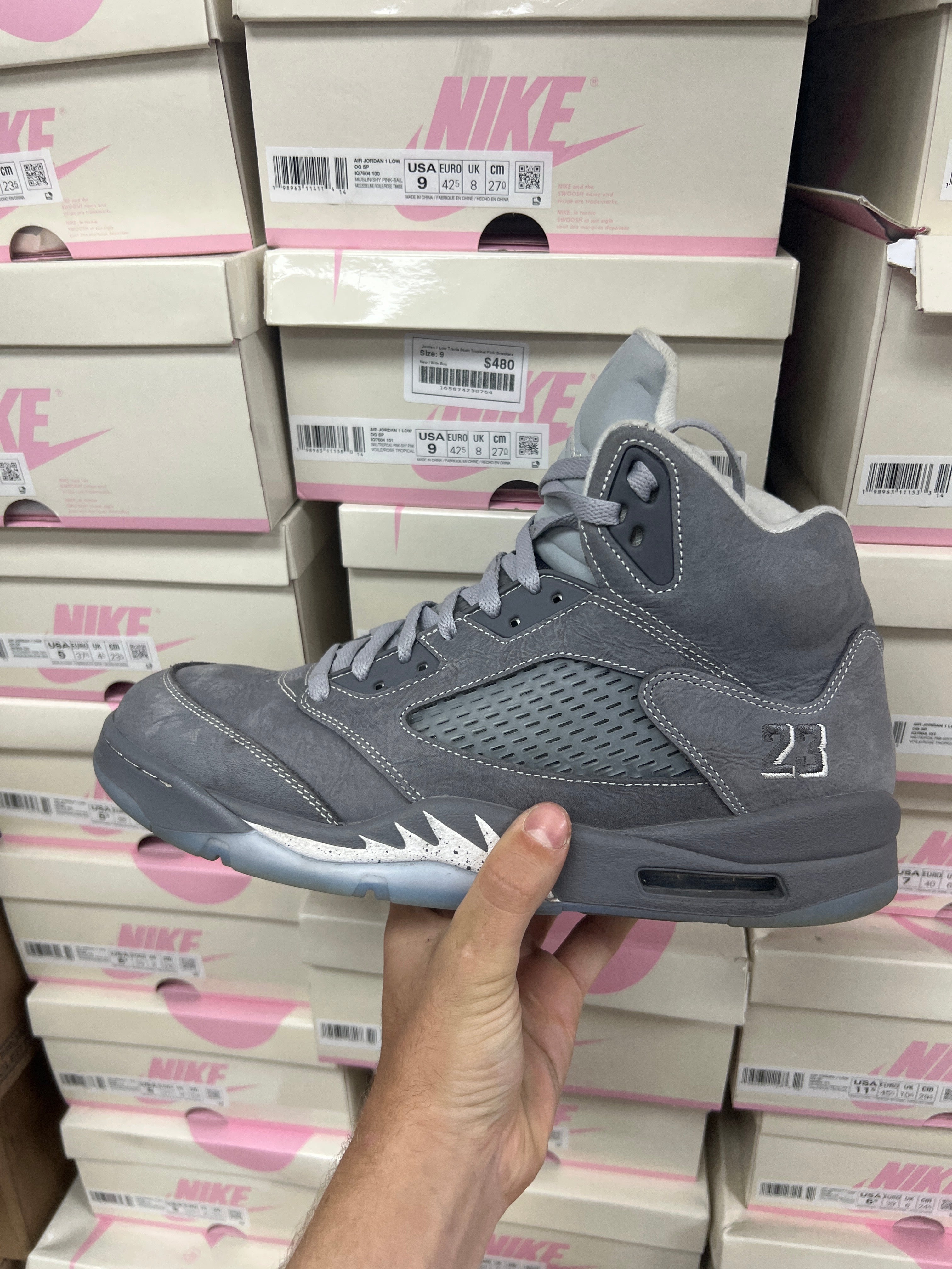 Jordan 5 Wolf Grey Sneakers