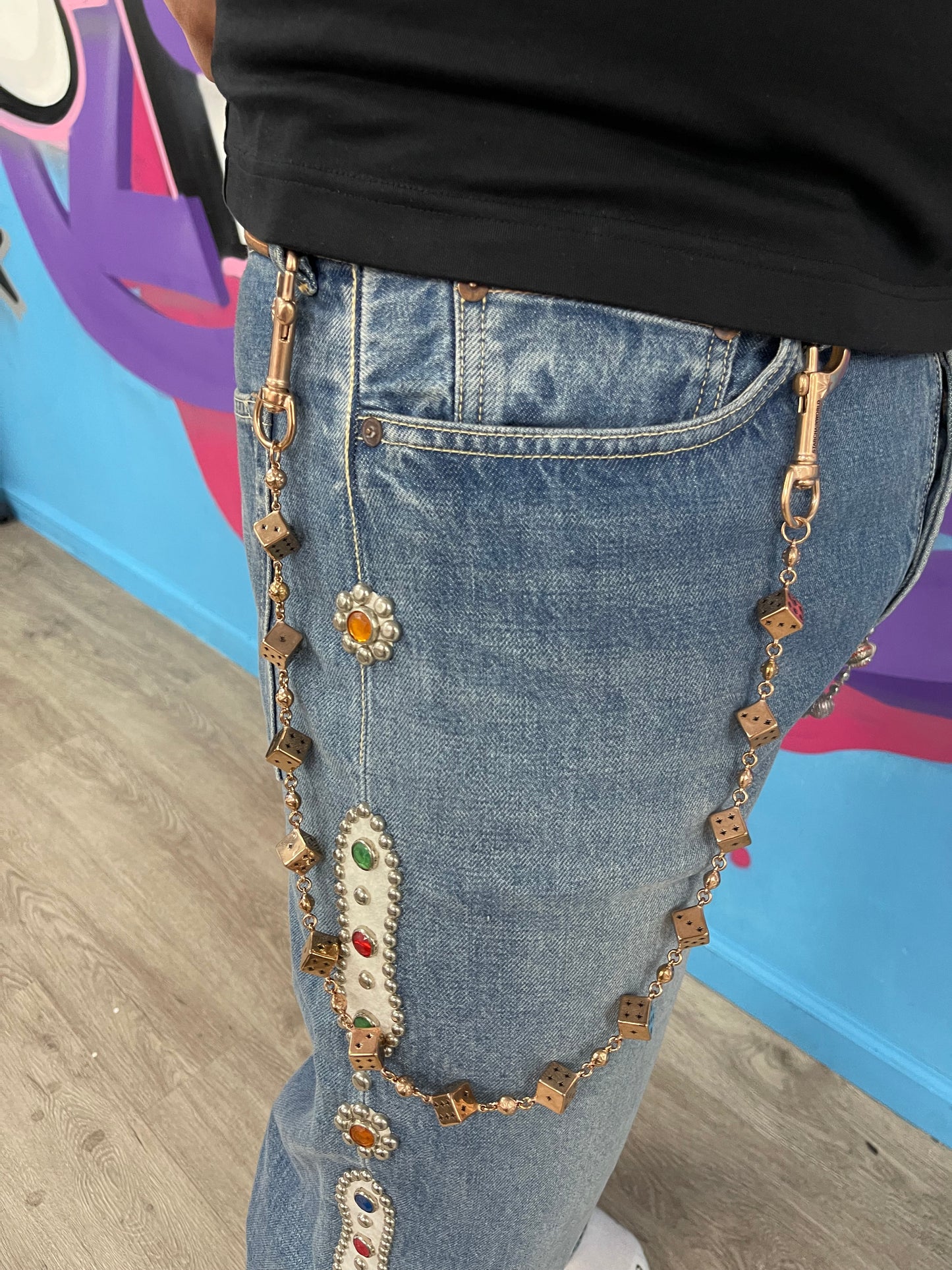Starchain Rose Gold Dice No Stones