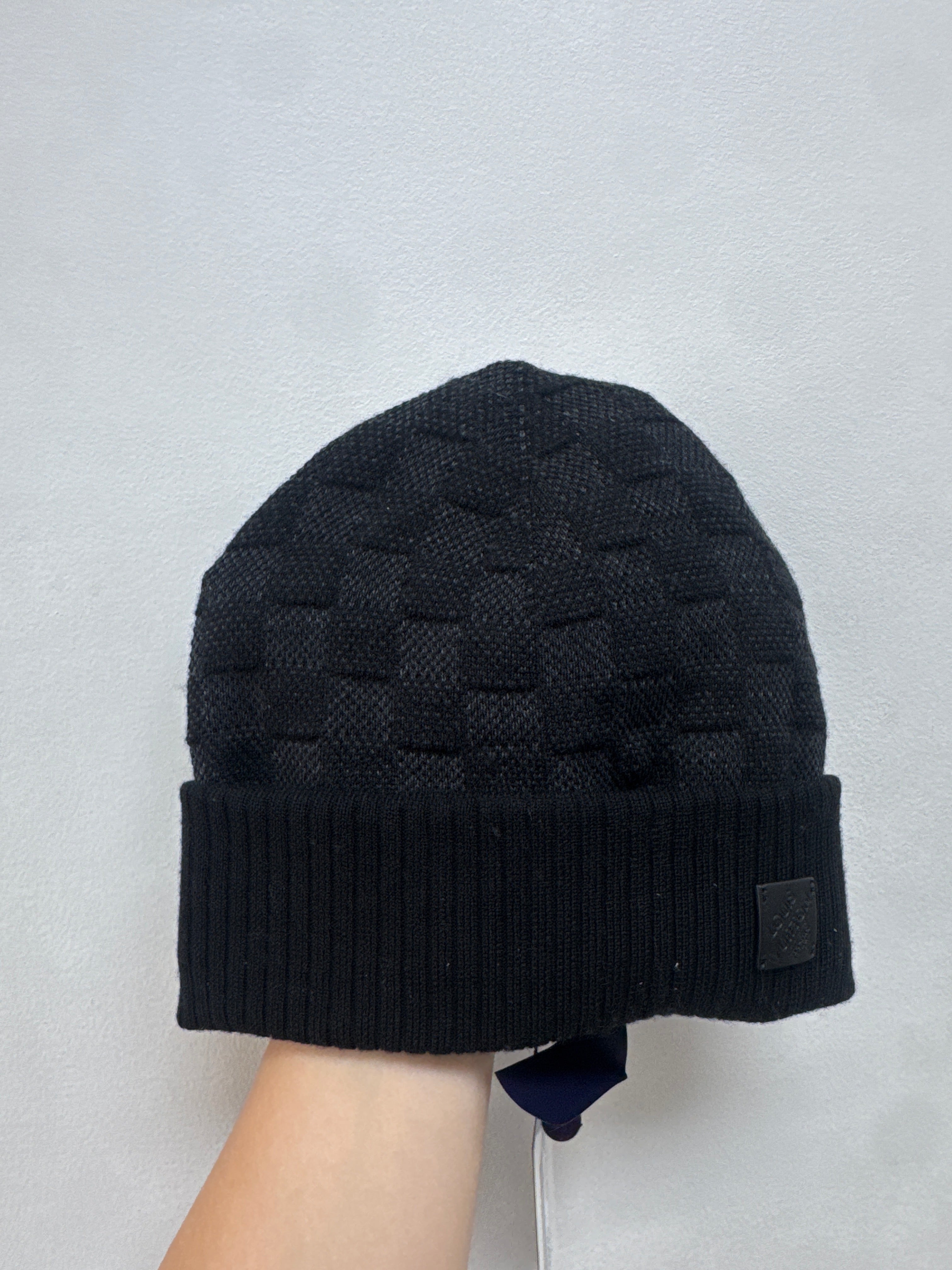 Louis Vuitton Black Damier Beanie