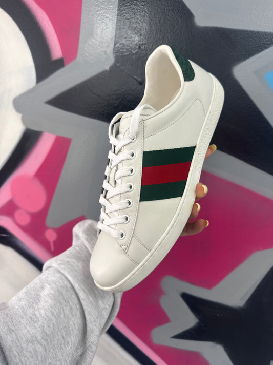 Gucci Aces White Reed Green (G7) Used No Box