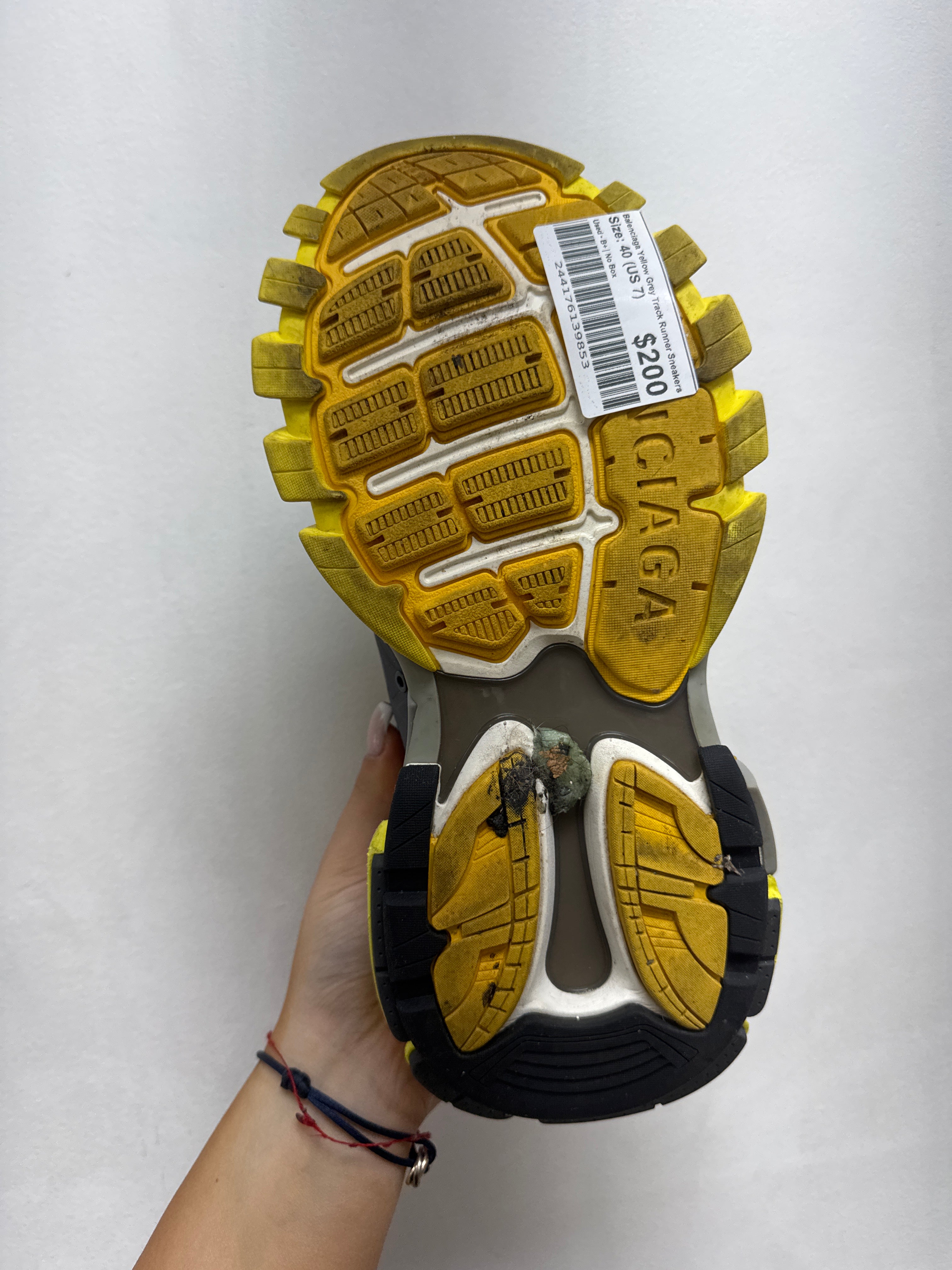 Balenciaga Yellow Grey Track Runner Sneakers
