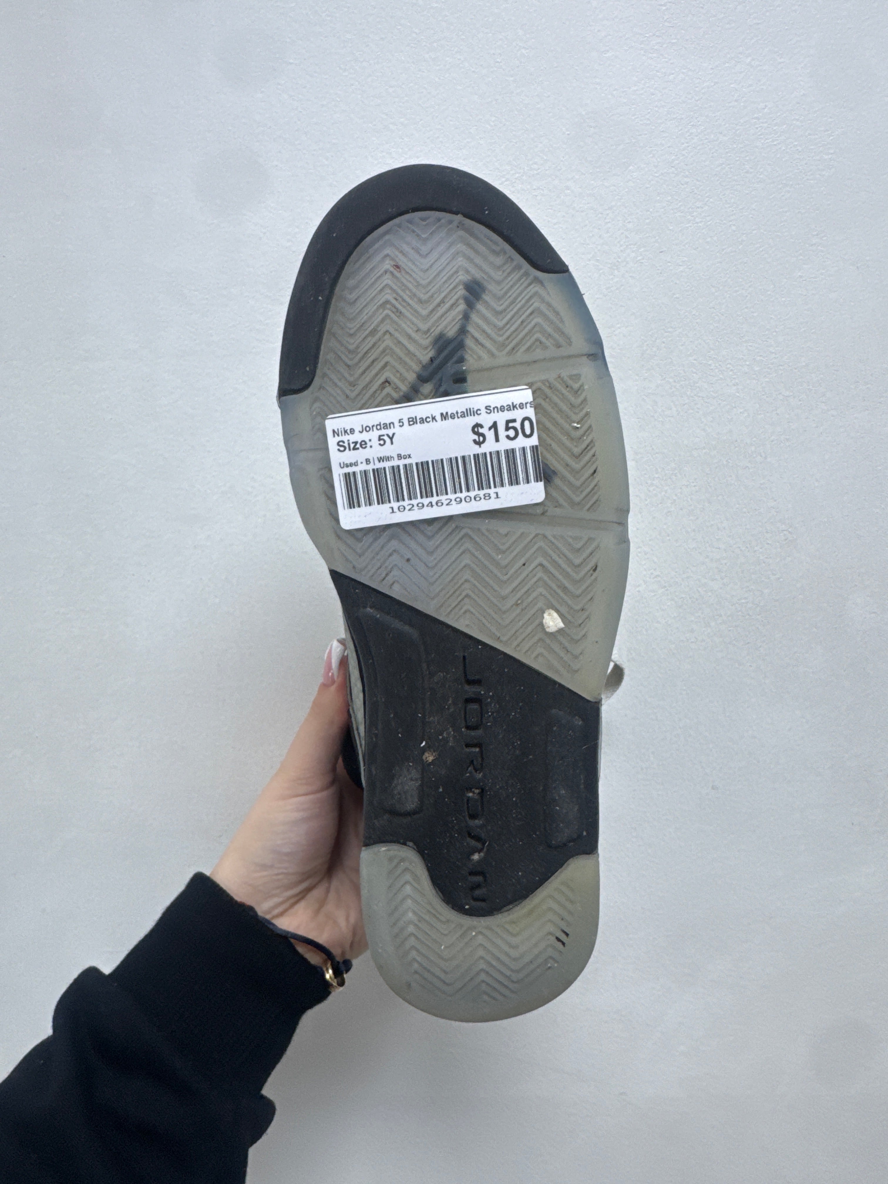 Nike Jordan 5 Black Metallic Sneakers