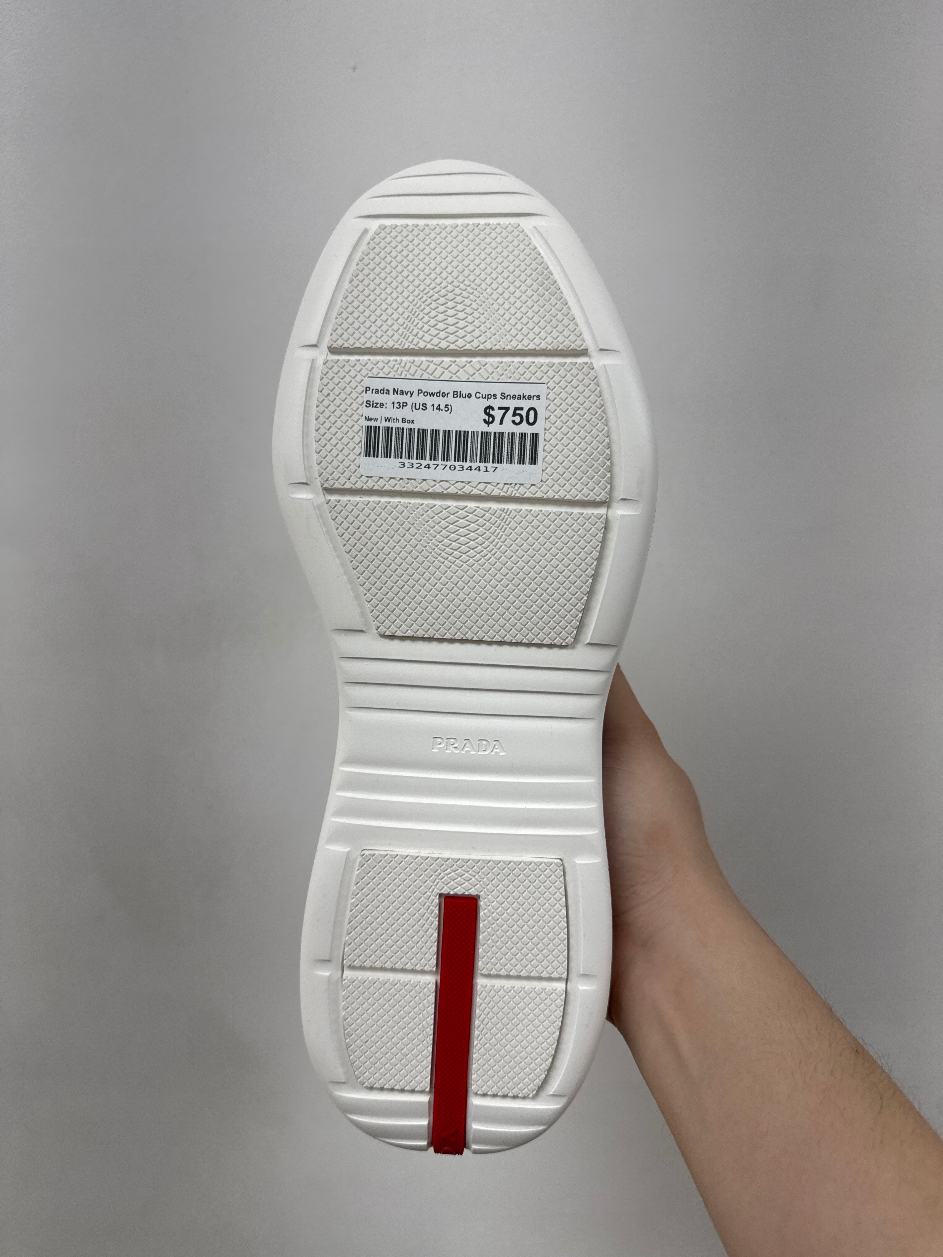 Prada Navy Powder Blue Cups Sneakers