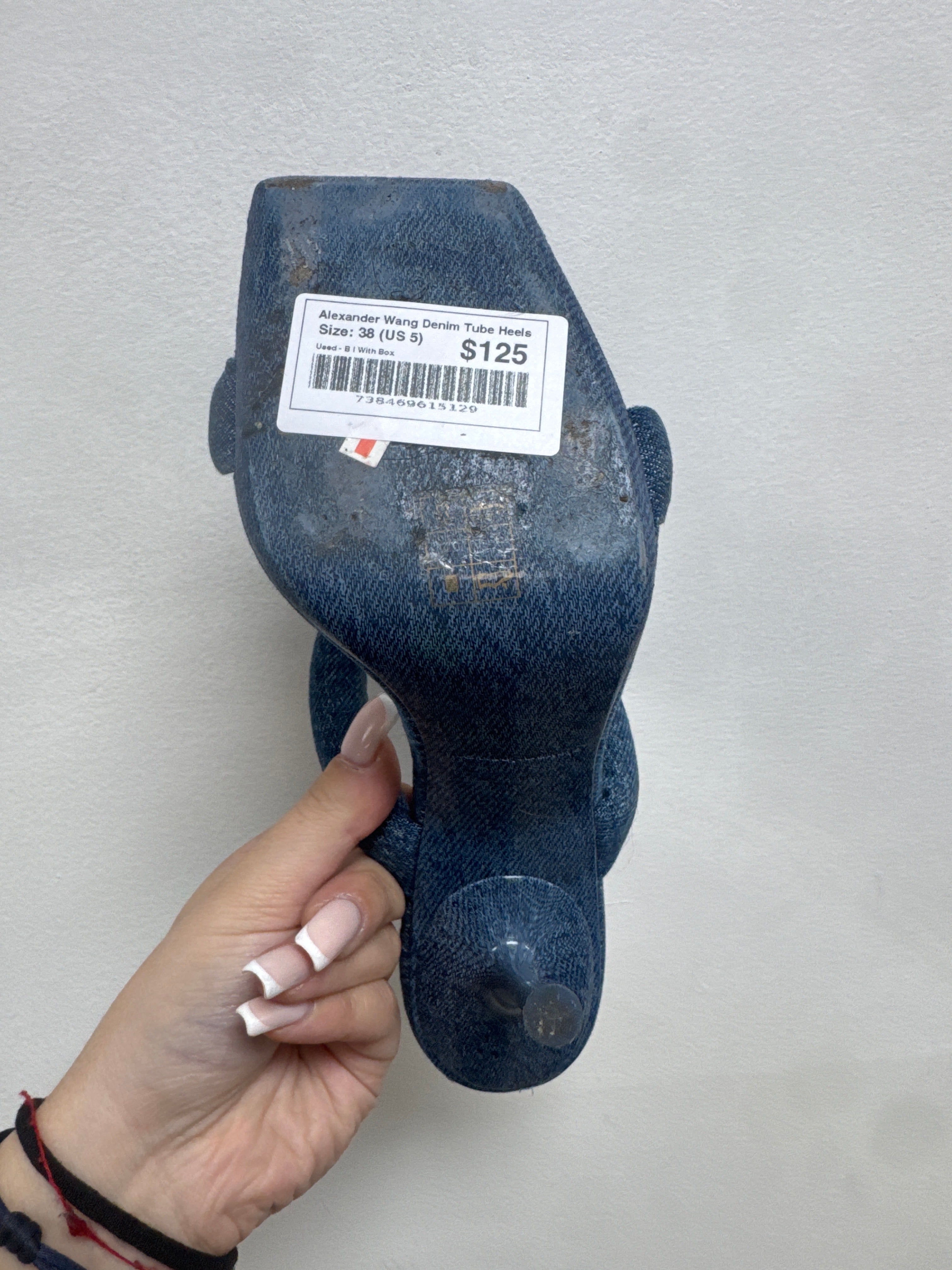 Alexander Wang Denim Tube Heels