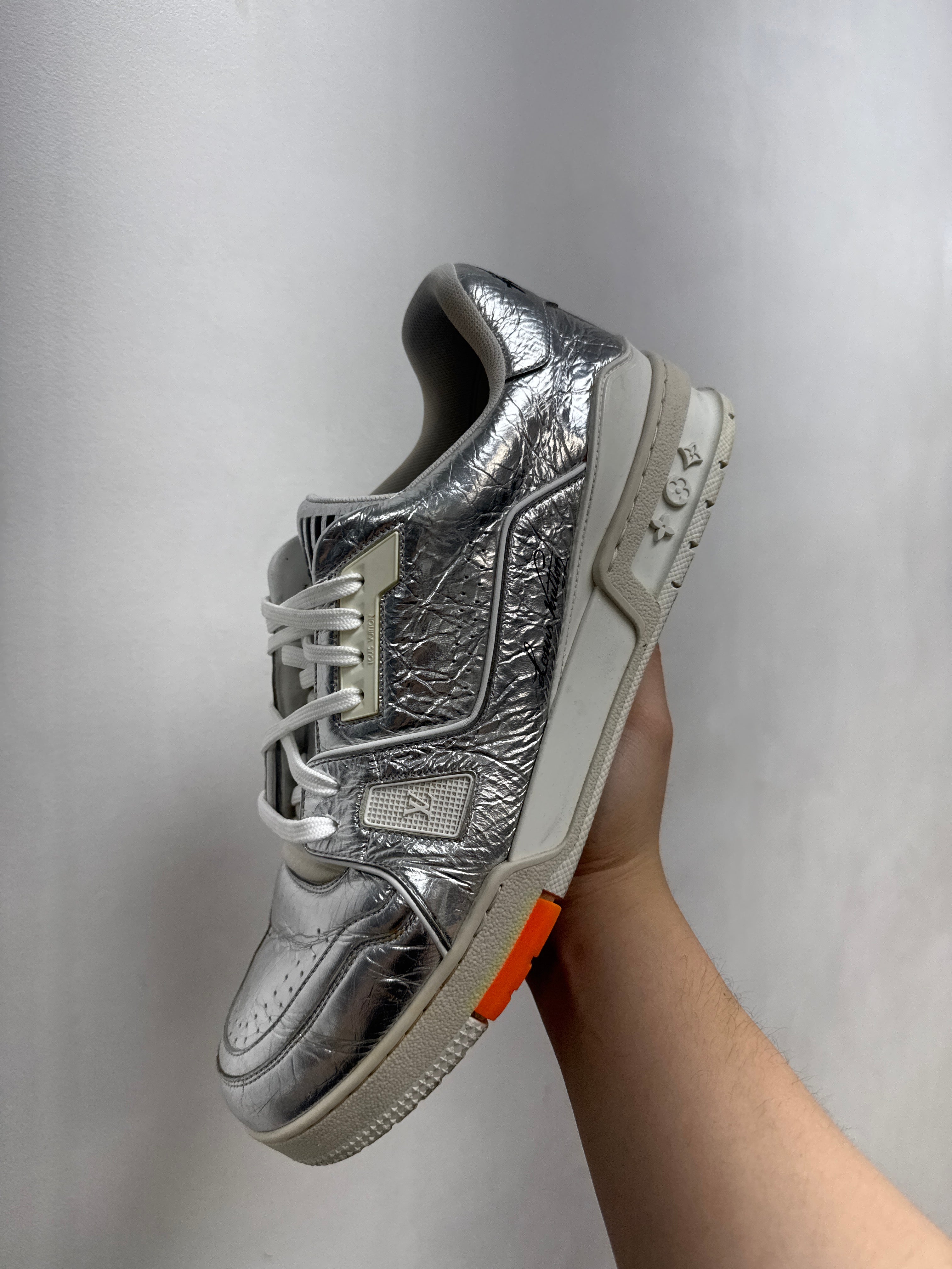 Louis Vuitton Foil Tan Trainer Sneakers