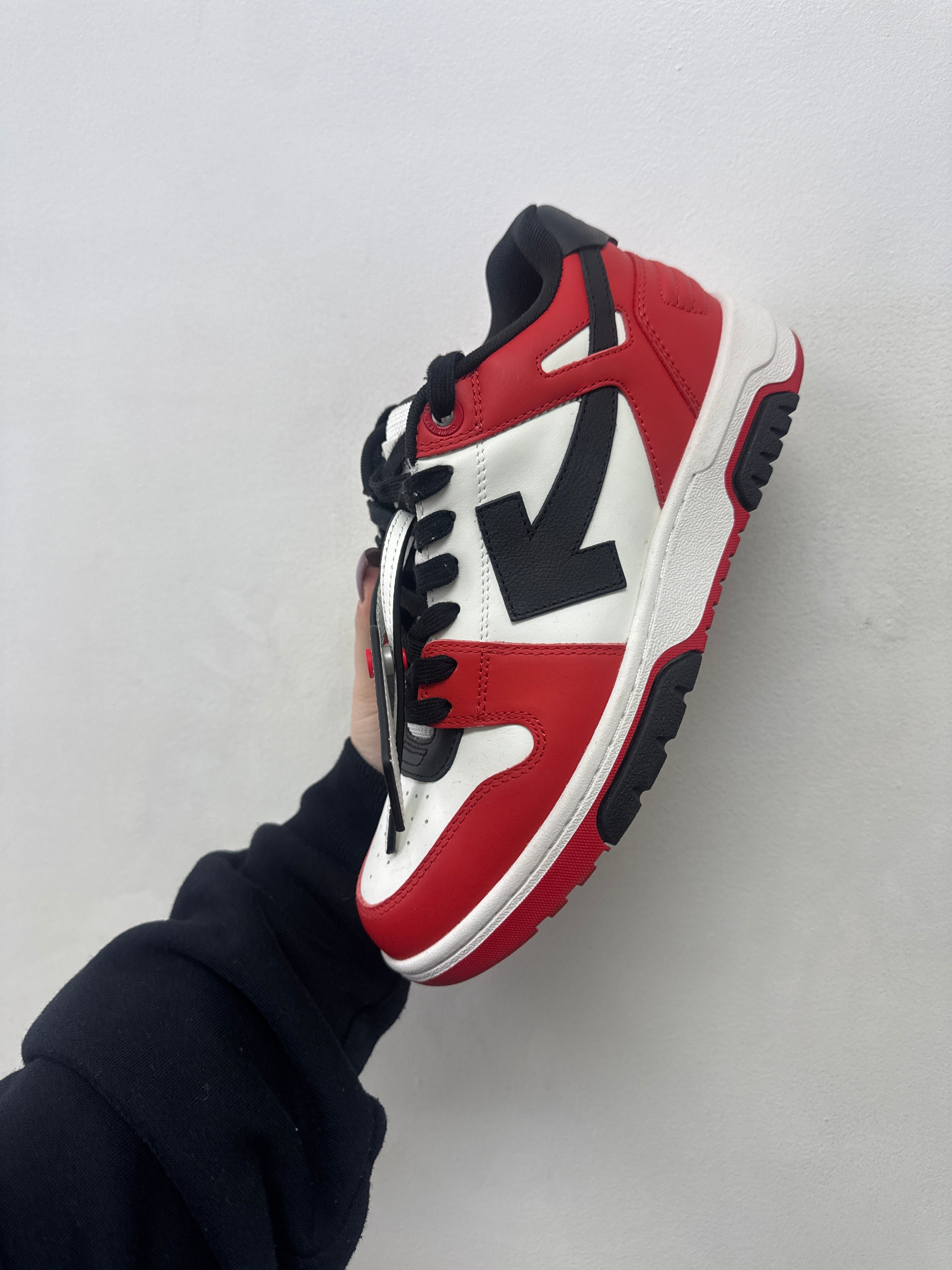 Off-White Red Black Out Of Office Sneakers