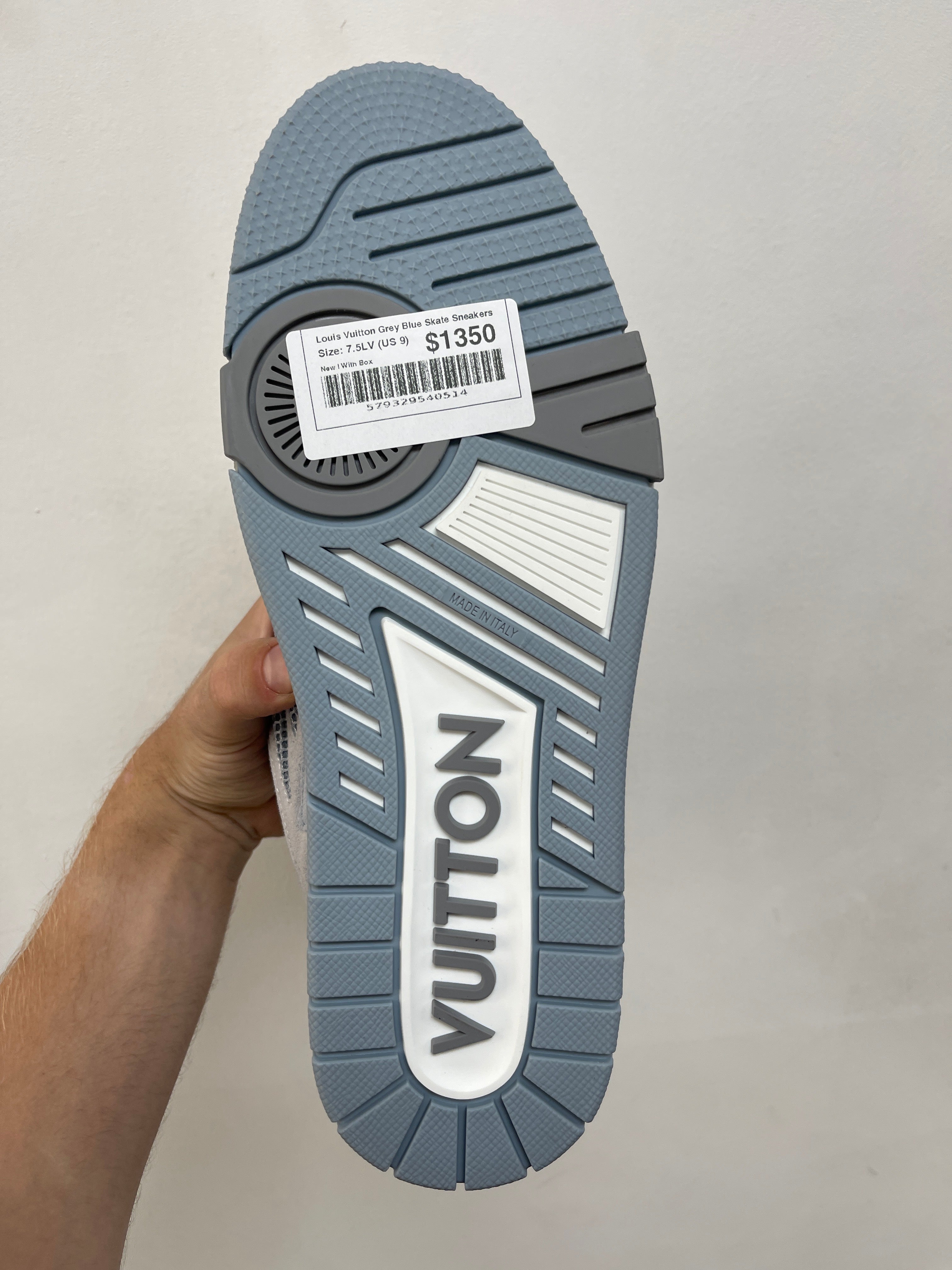 Louis Vuitton Grey Blue Skate Sneakers
