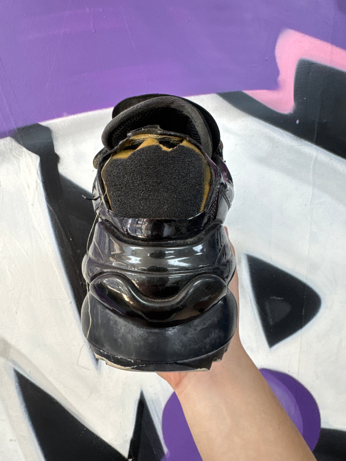 Maison Margiela Black Patent Retro Low Sneakers
