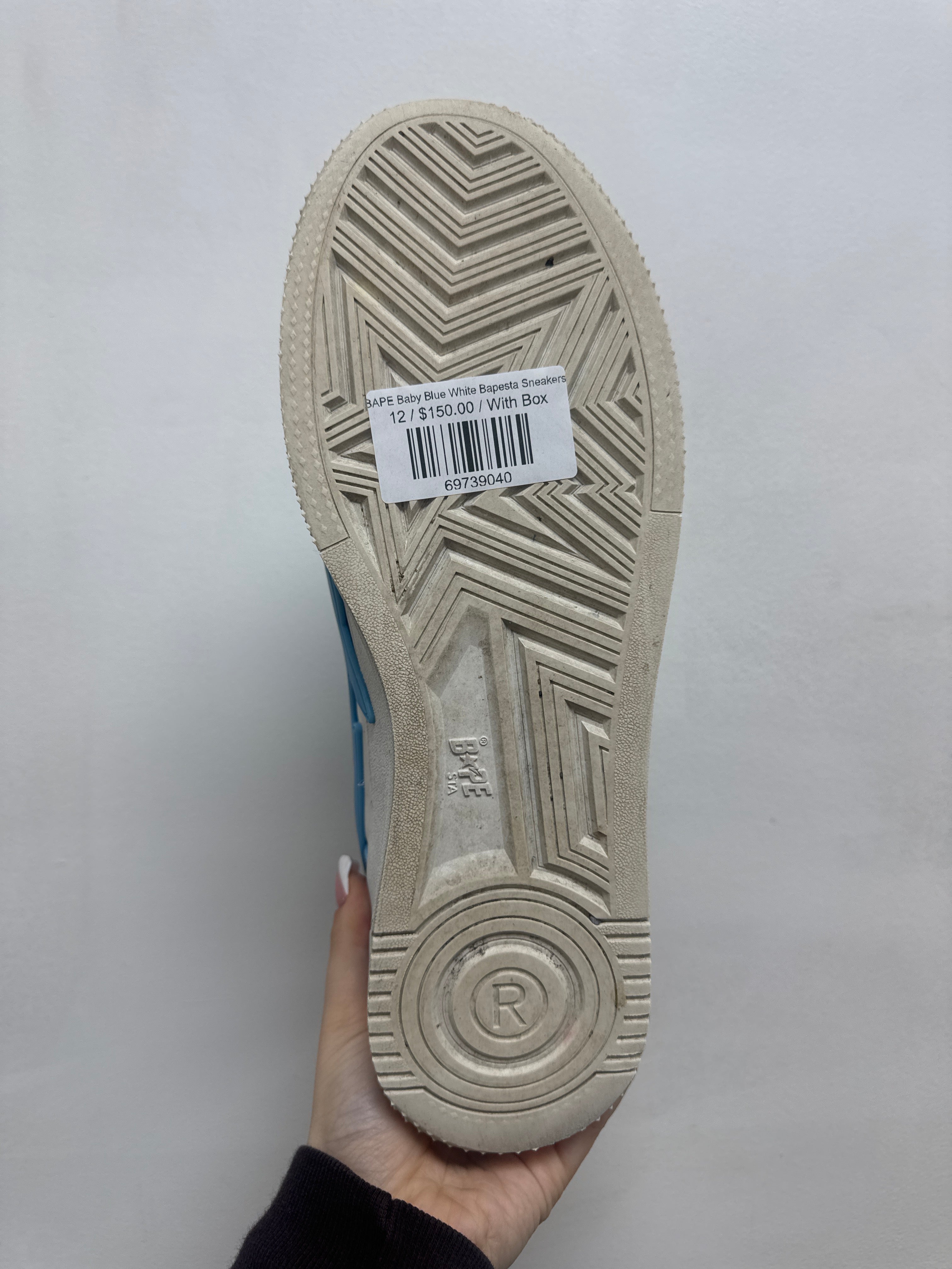 BAPE Baby Blue White Bapesta Sneakers
