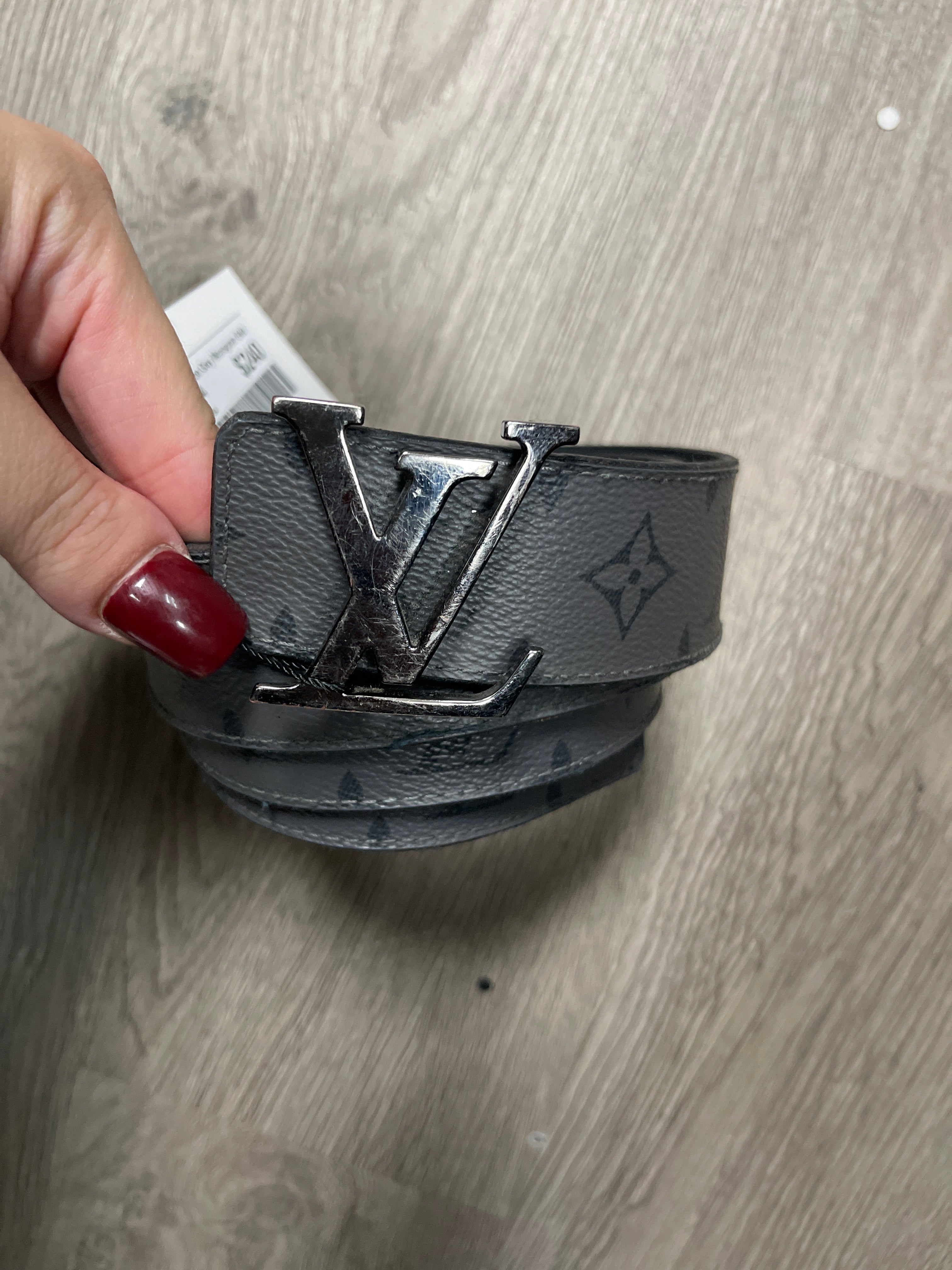 Louis Vuitton Grey Monogram Belt