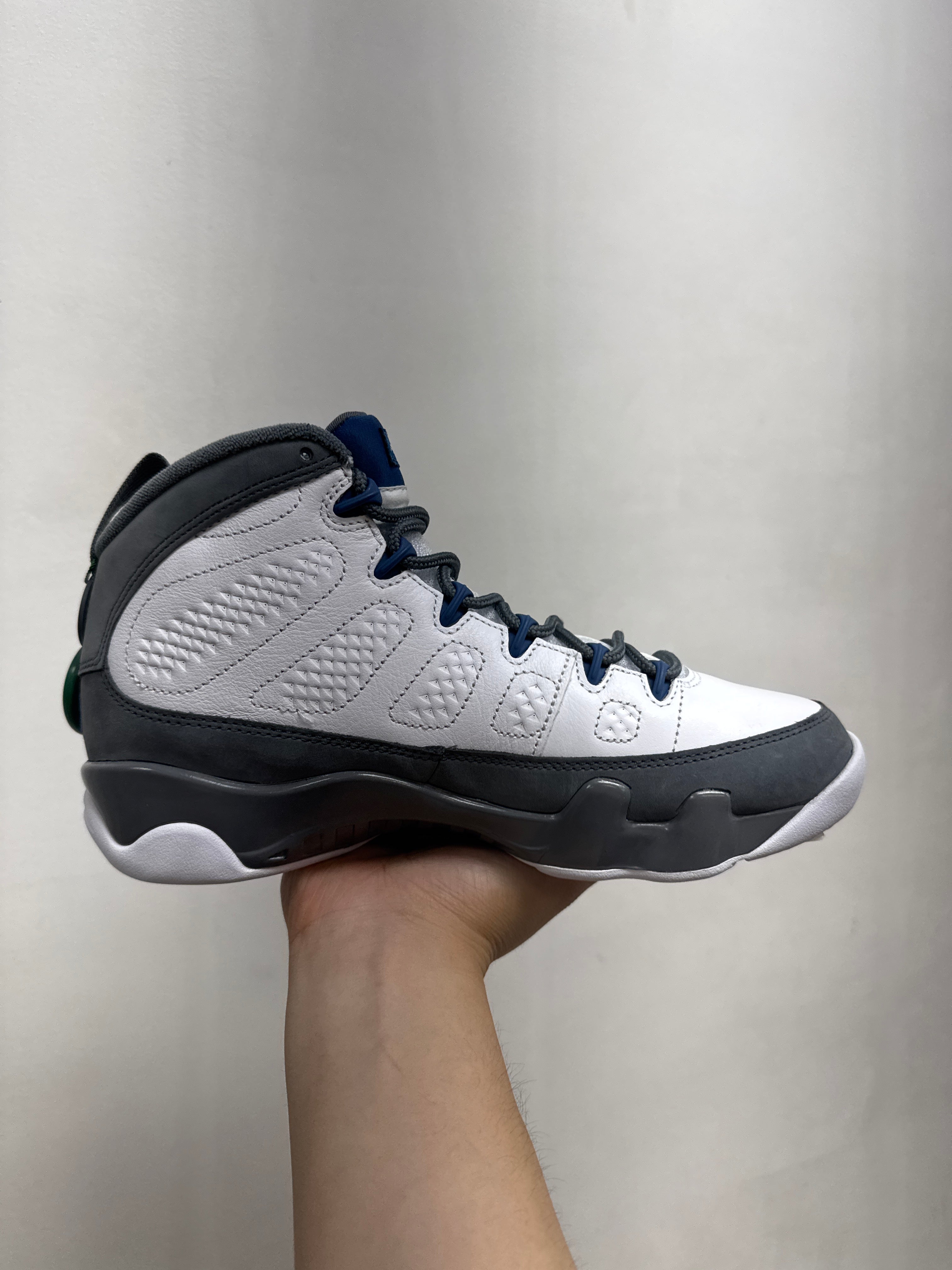 Jordan 9 Flint Grey French Blue Sneakers
