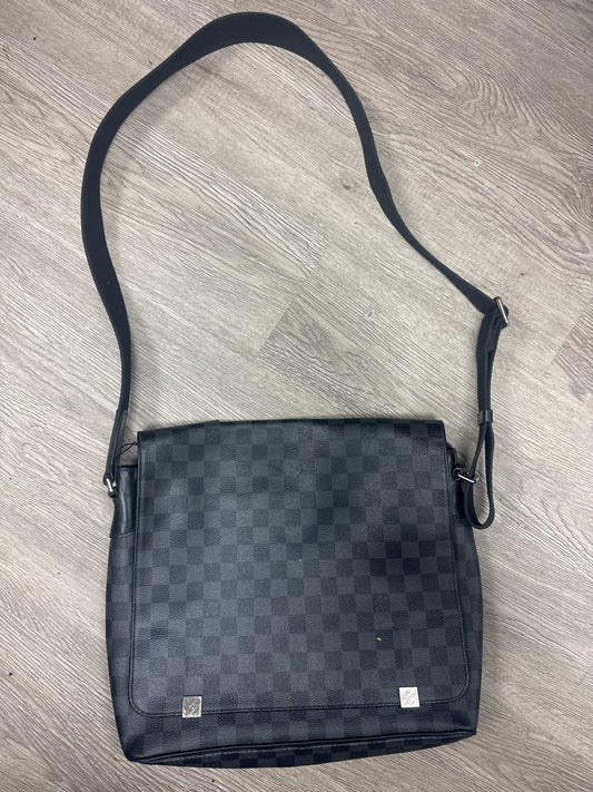 Louis Vuitton Black Checkered Messanger Bag Used