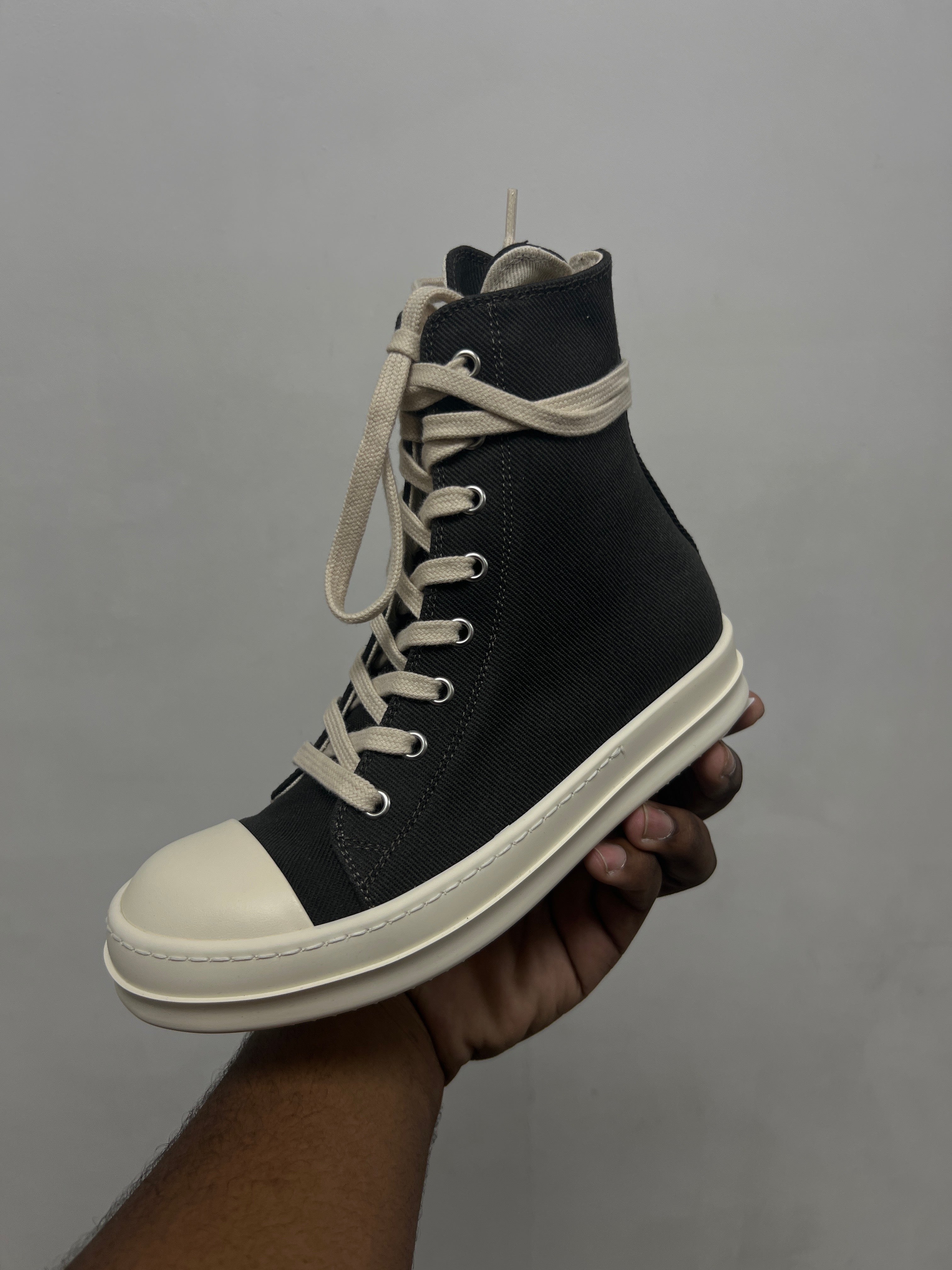 Rick Owens Dark Dust Ramone Hi Sneakers