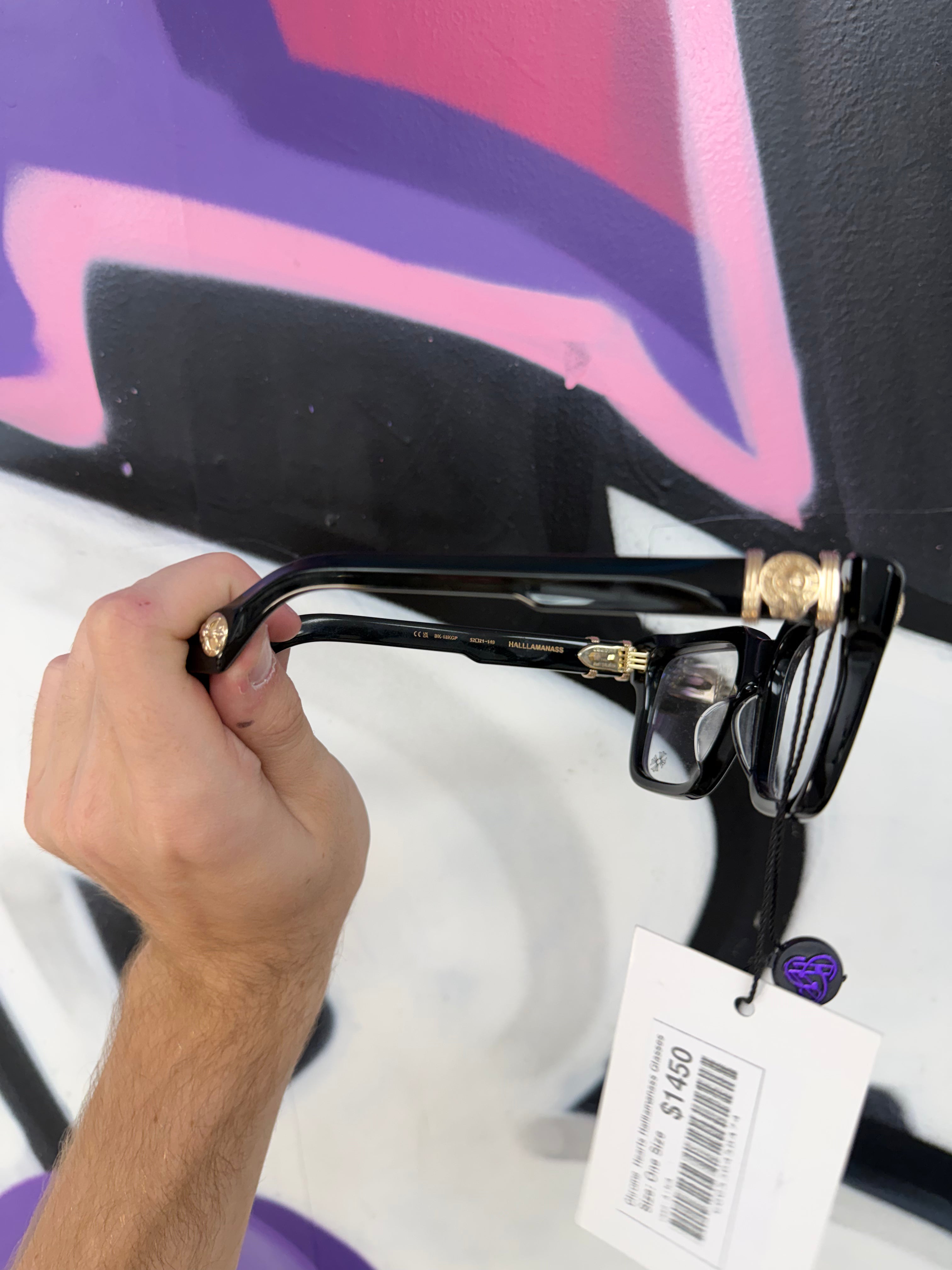 Chrome Hearts Black Gold Halllamanass Glasses