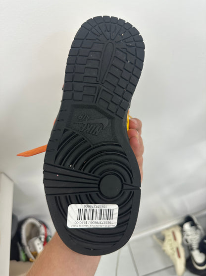 Nike Off White Rubber Dunk Yellow 5 Used With Box