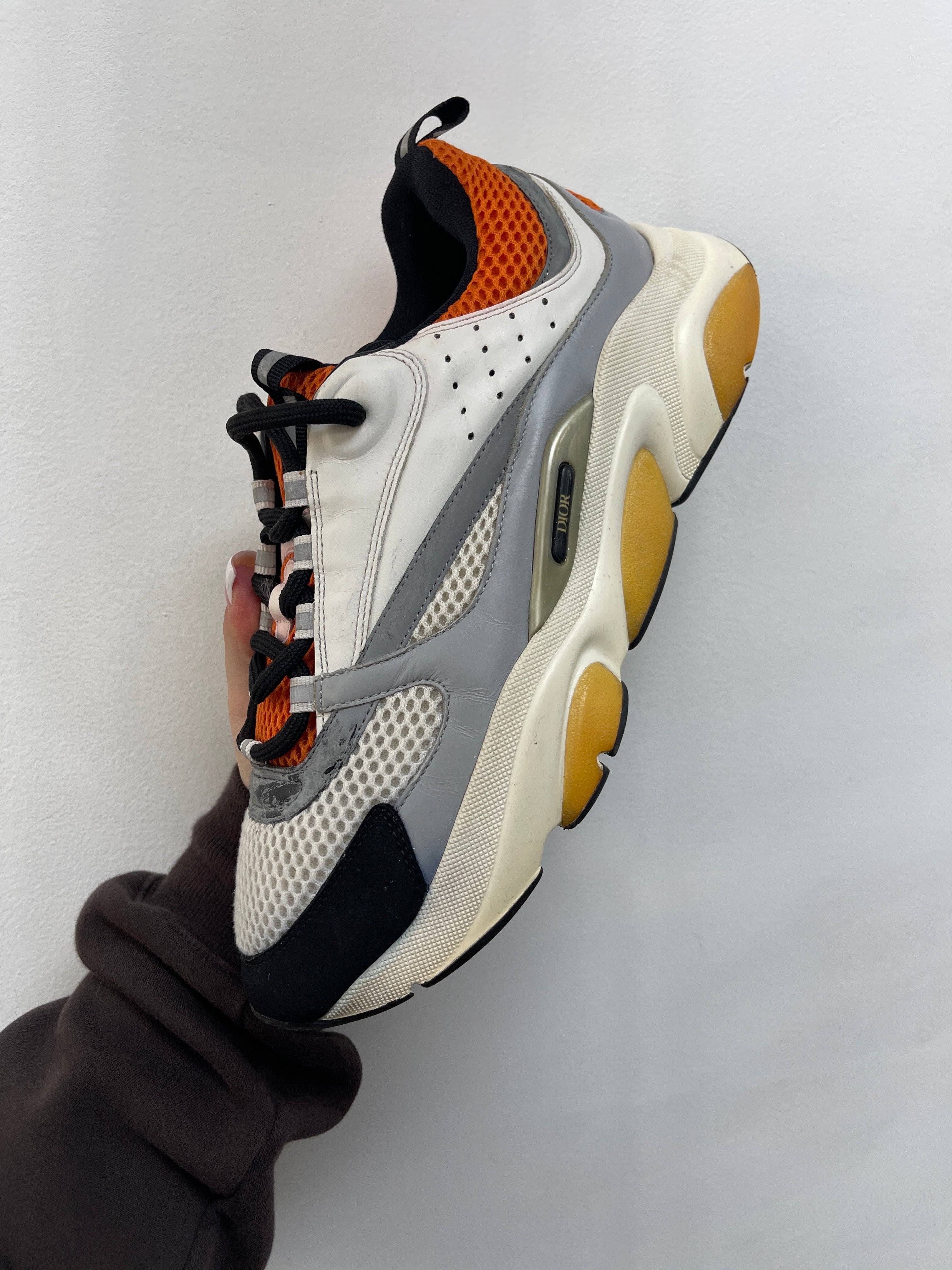 Dior Orange Silver B22 Sneakers