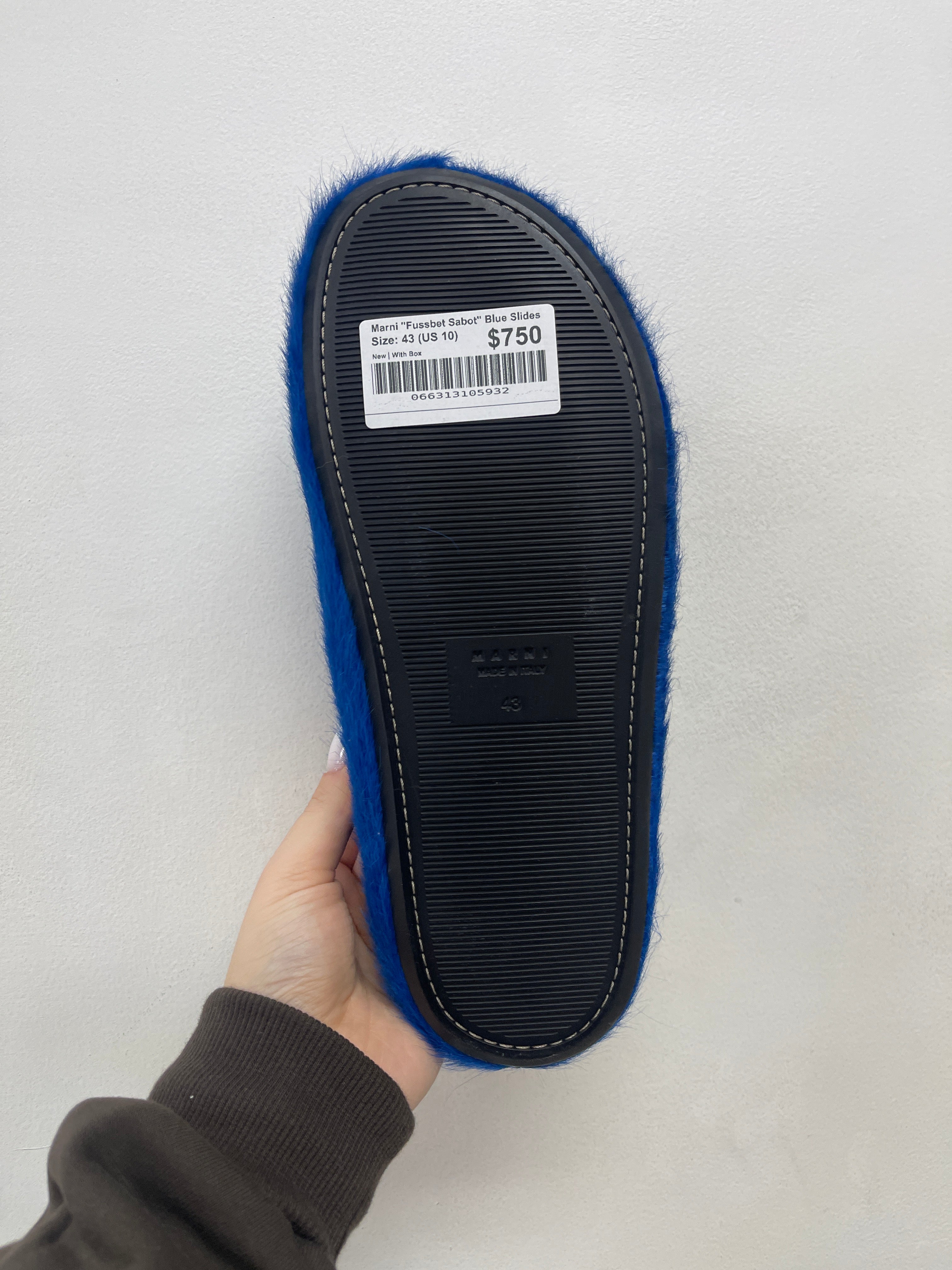 Marni "Fussbet Sabot" Blue Slides