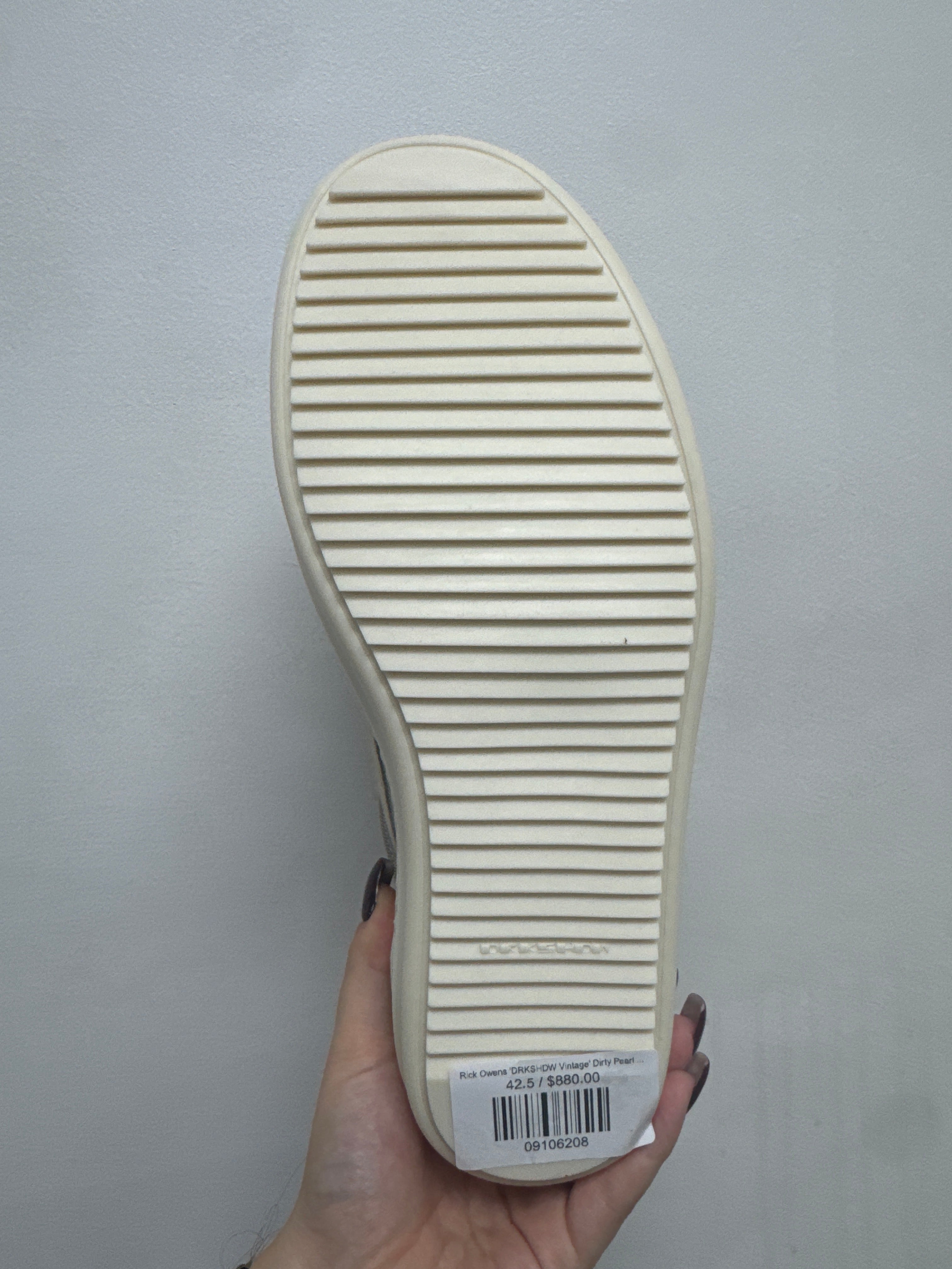 Rick Owens 'DRKSHDW Vintage' Dirty Pearl & Milk Sneaker