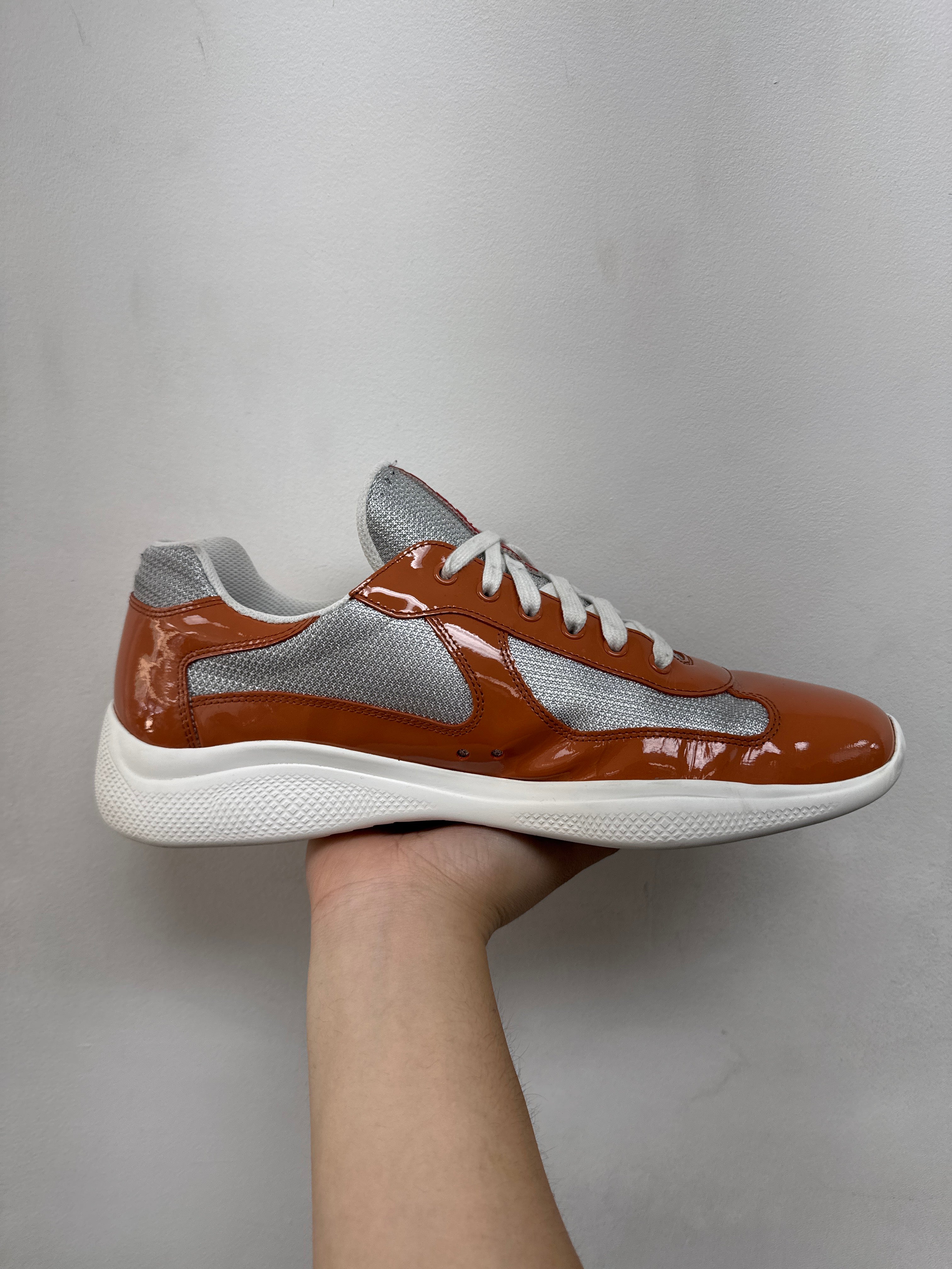 Prada Medlar Orange Cup Sneakers