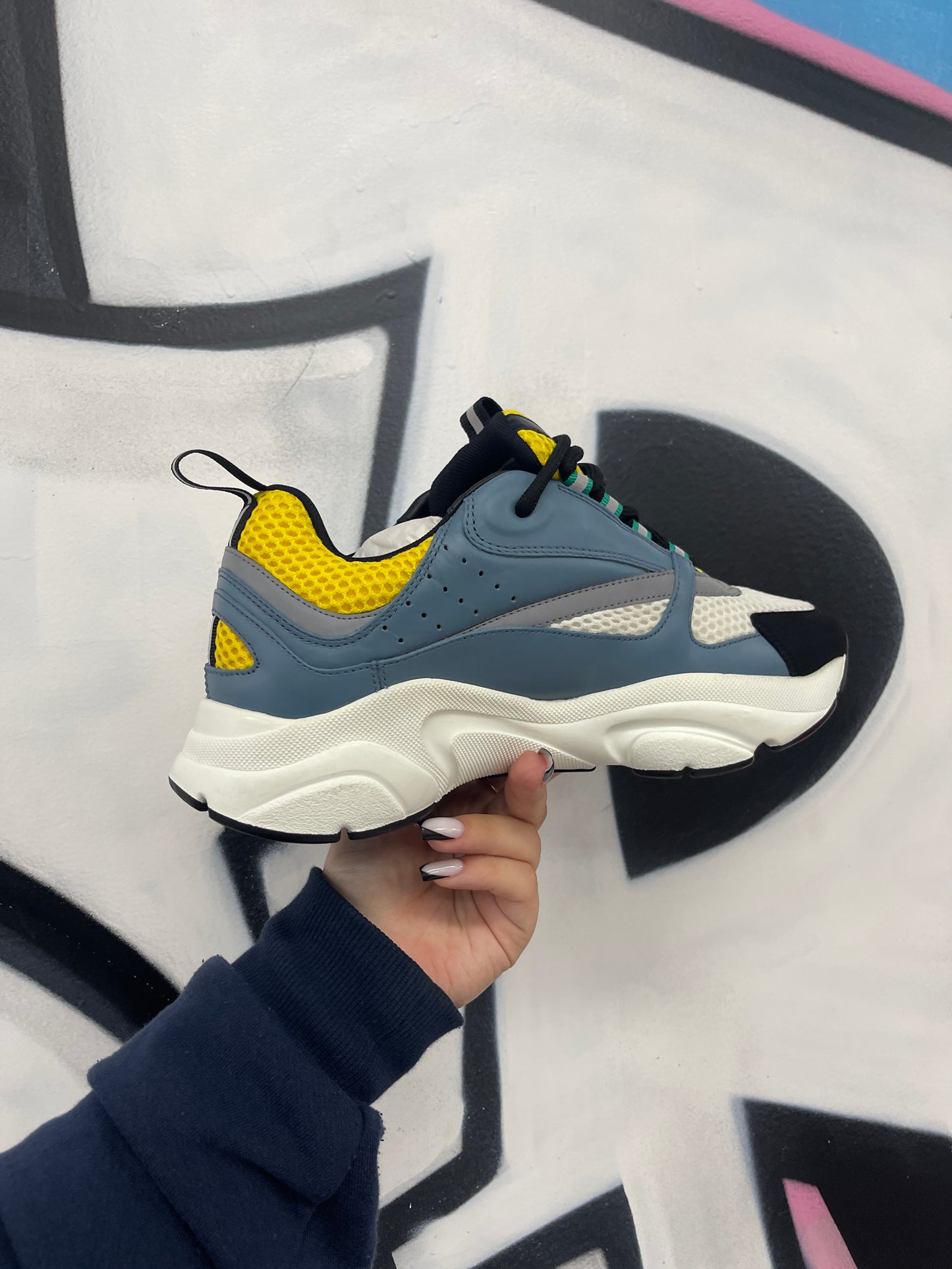 Dior B22 Teal Yellow New 39 With Box