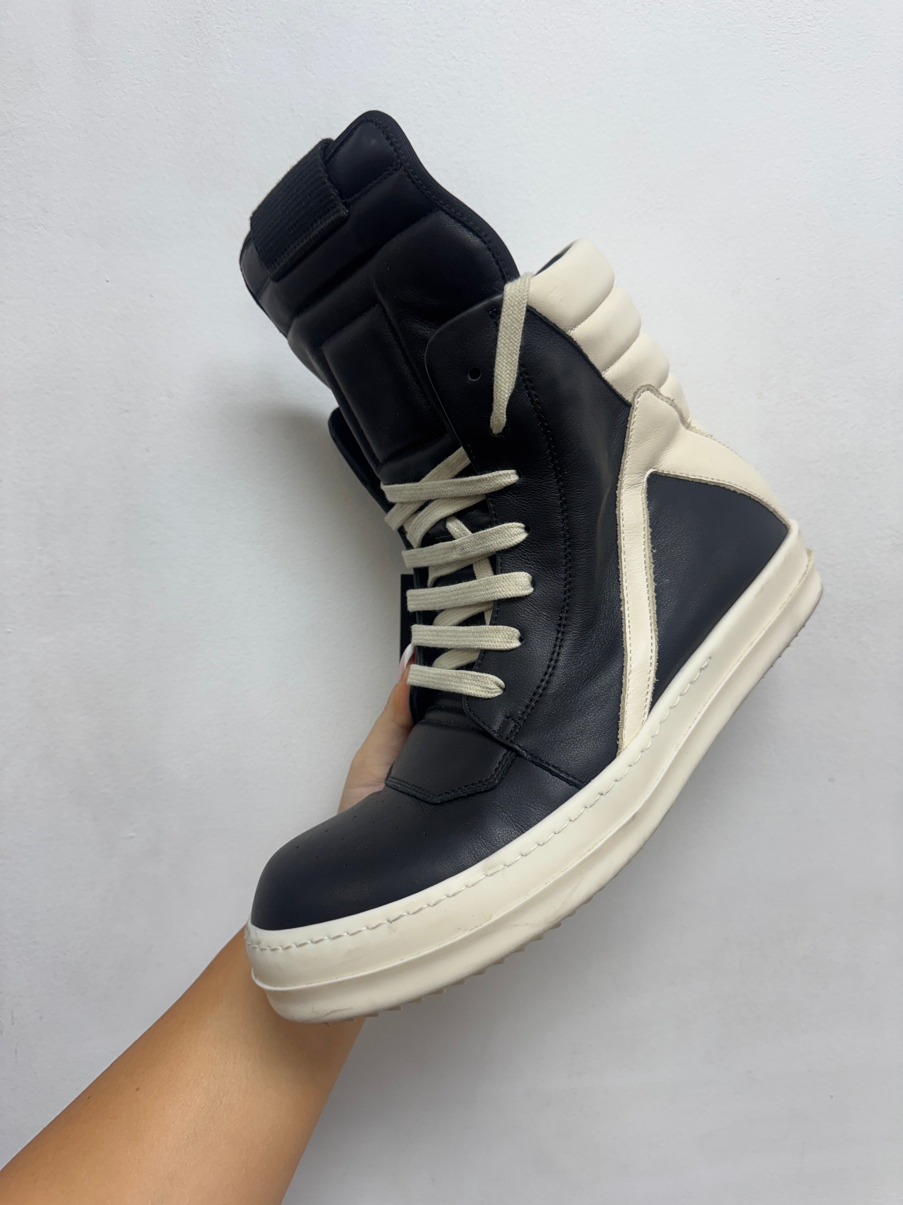 Rick Owens Black Geobasket Sneakers