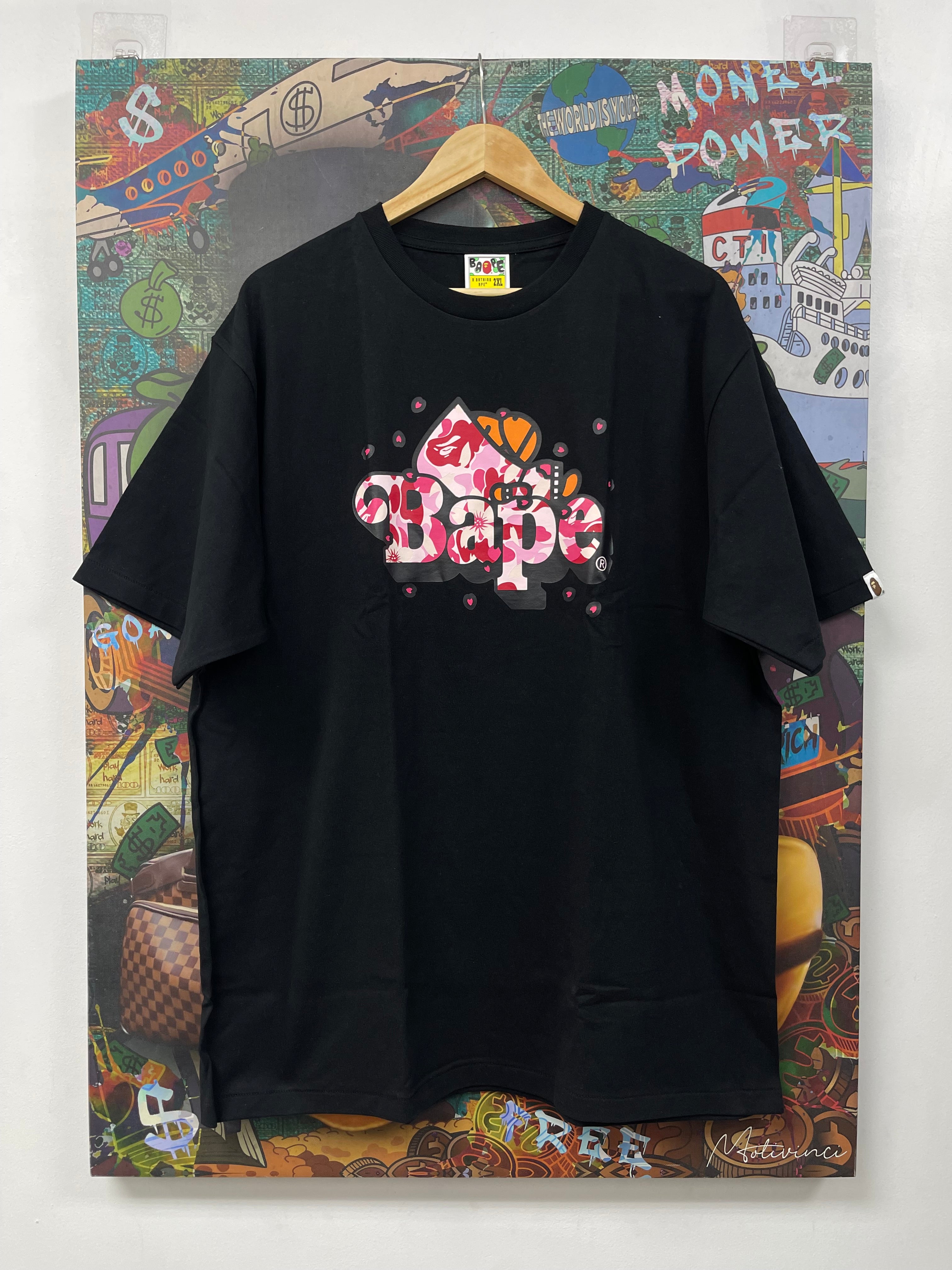 BAPE Black Pink Camo Baby Milo Tee
