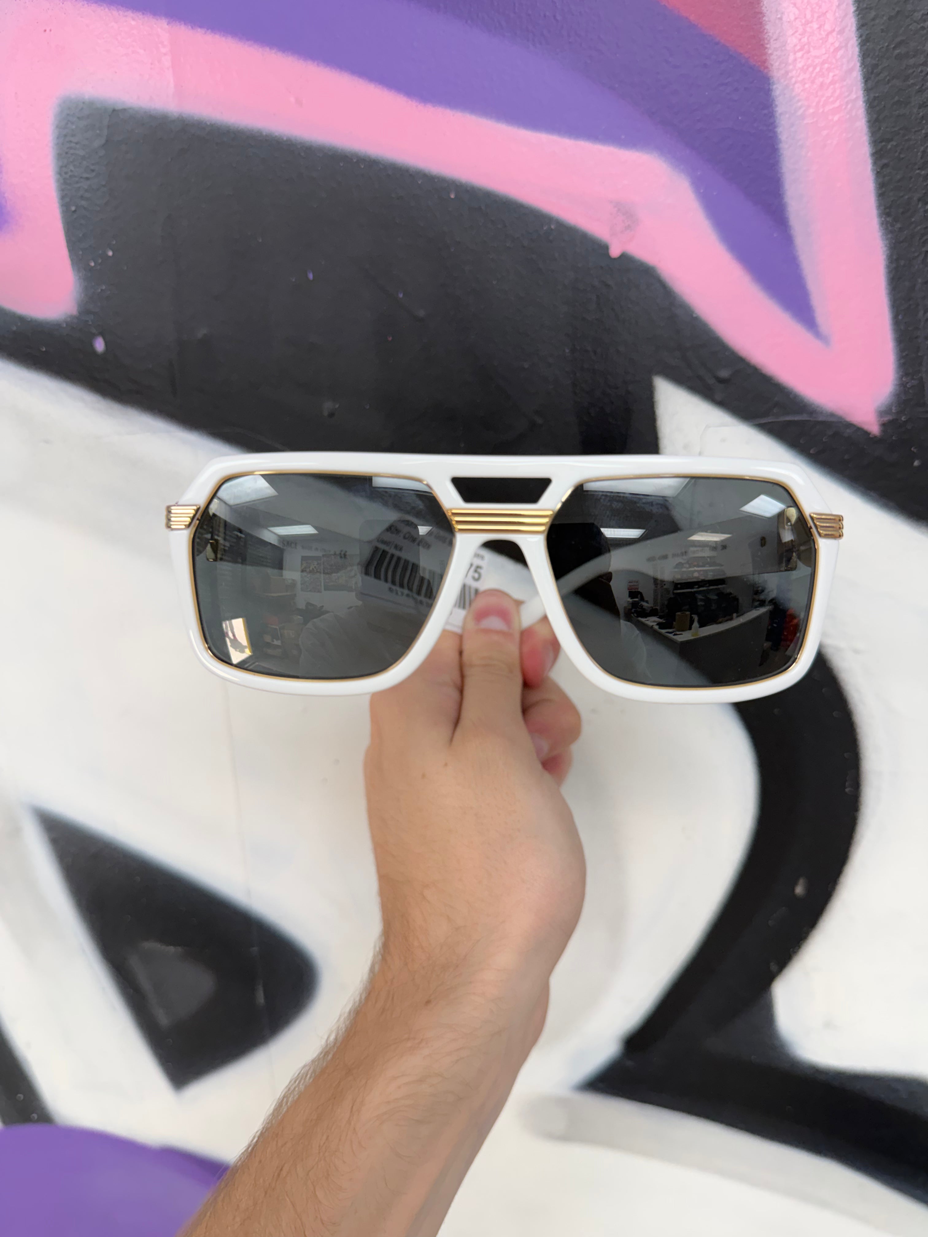 Versace White Gold Sunglasses