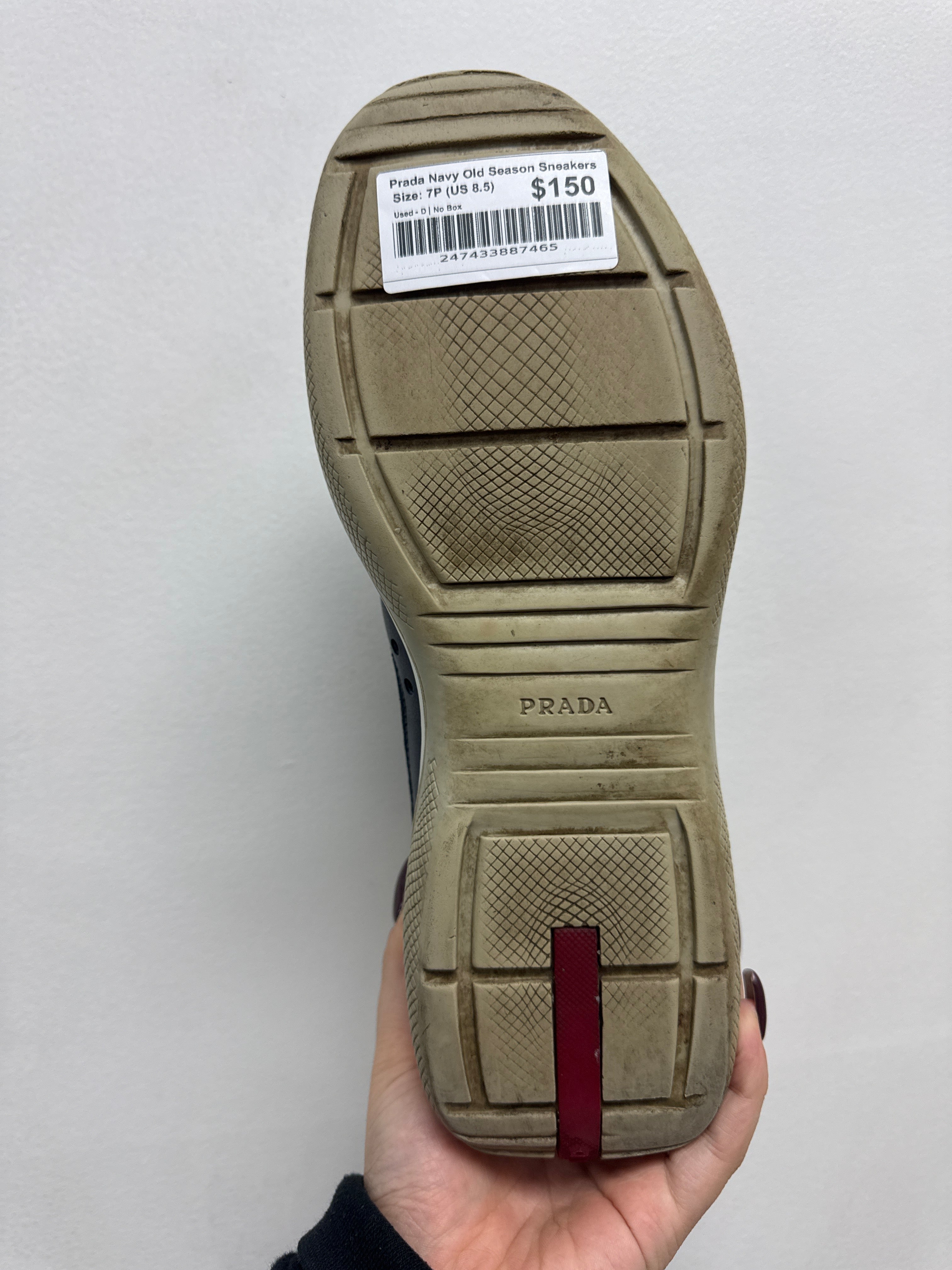 Prada Navy Old Season Sneakers