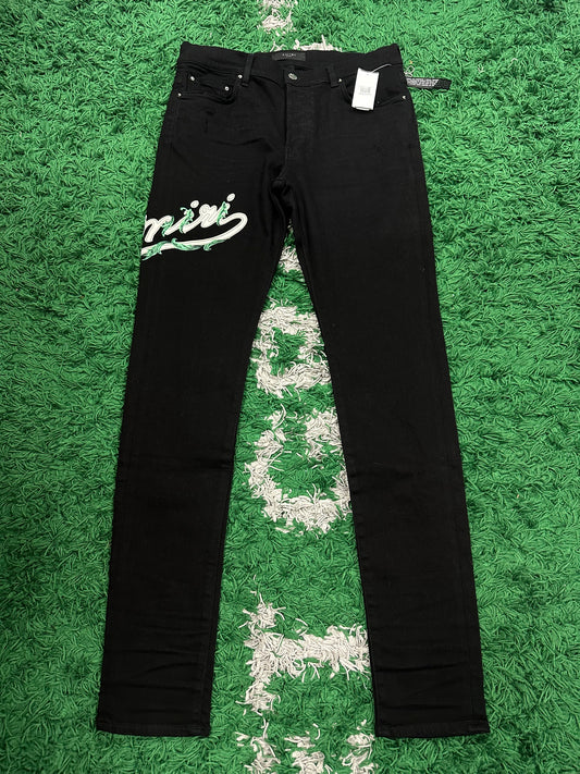 Amiri Jeans Vine Side Logo  New 33 With Tags