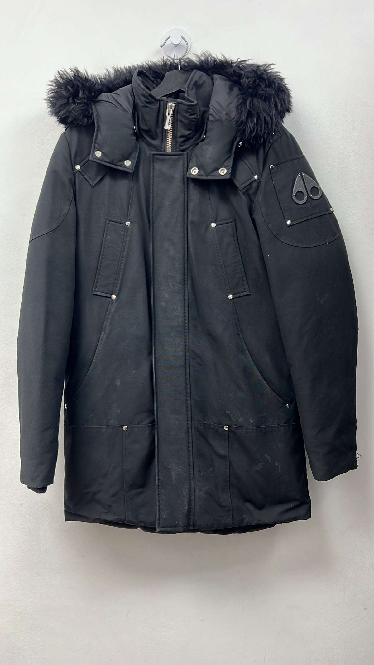 Moose Knuckles Black Black Fur Parka Jacket