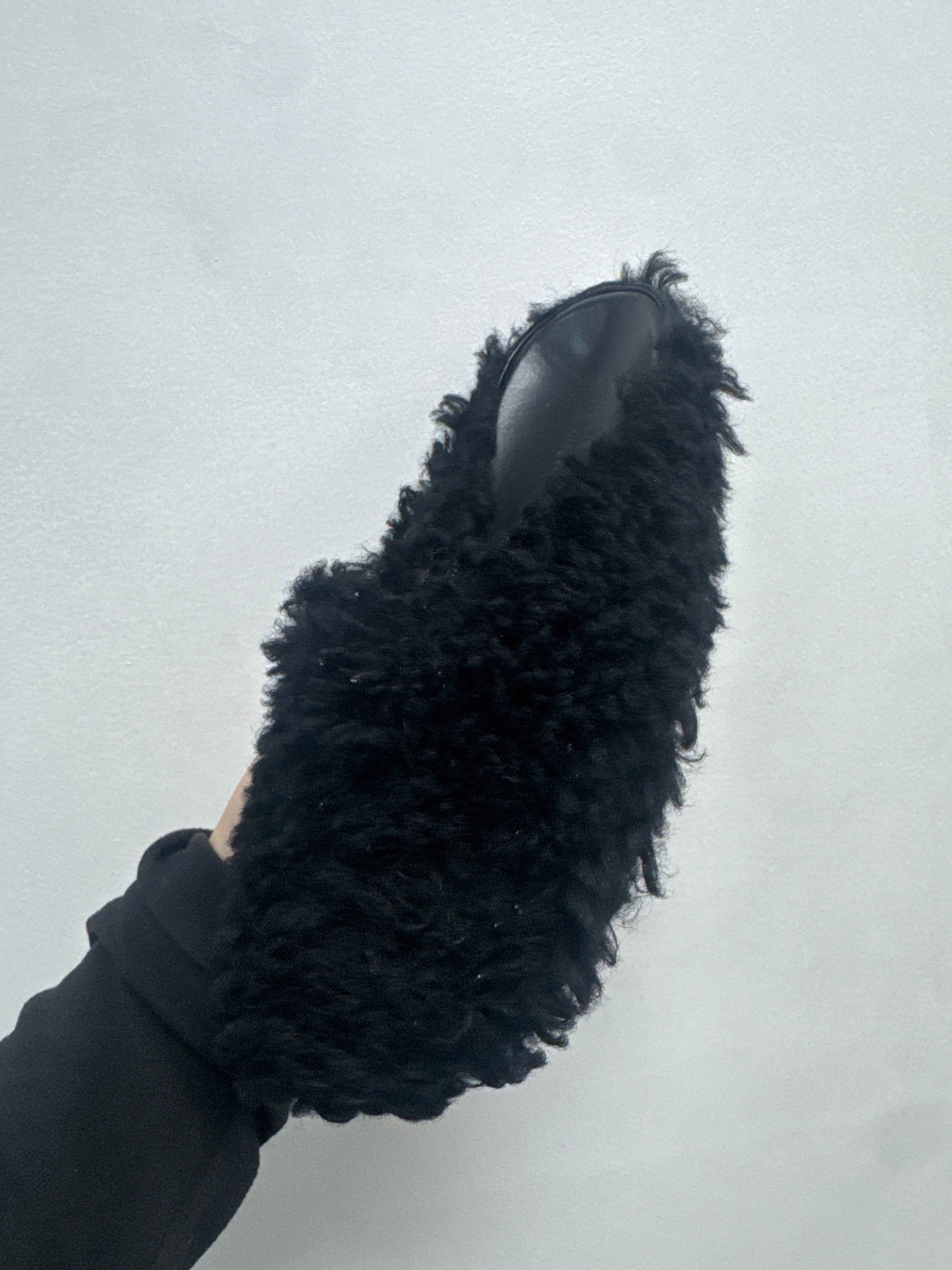 Marni Black Fur Slides