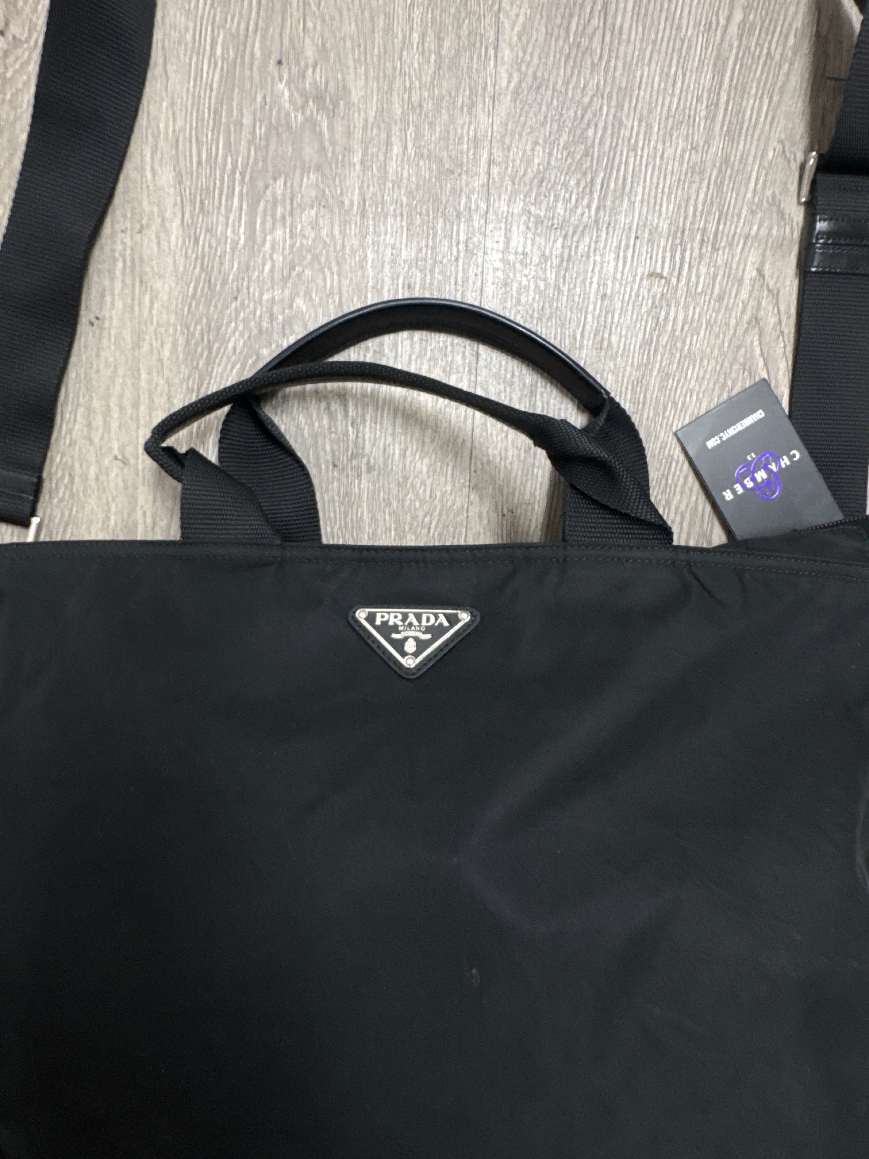 Prada Triangle Logo Nylon Shoulder Bag