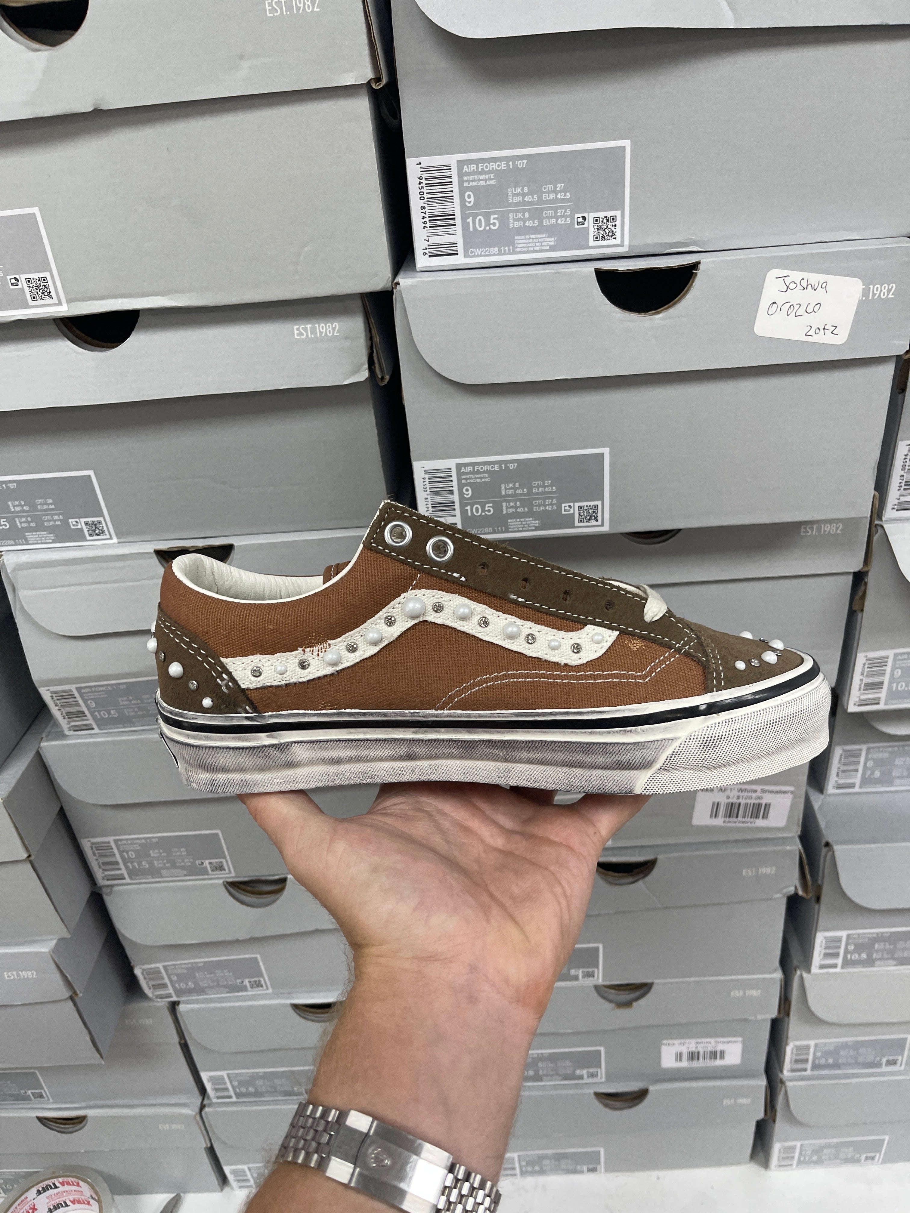 Vans Cocoa Brown Pearlized Sneakers